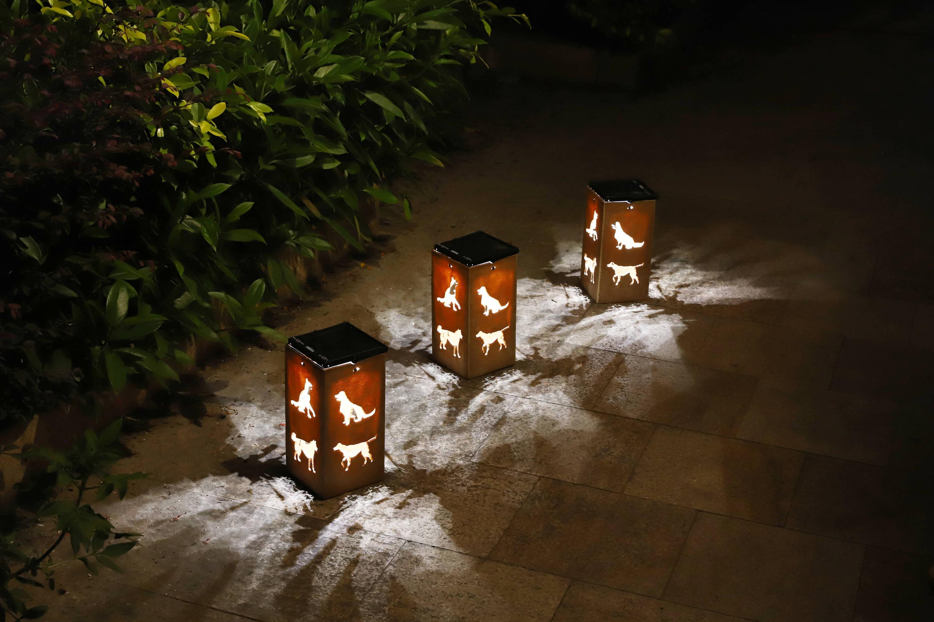 Techko Solar Themed Silhouette Indoor/Outdoor Garden Décor Lantern