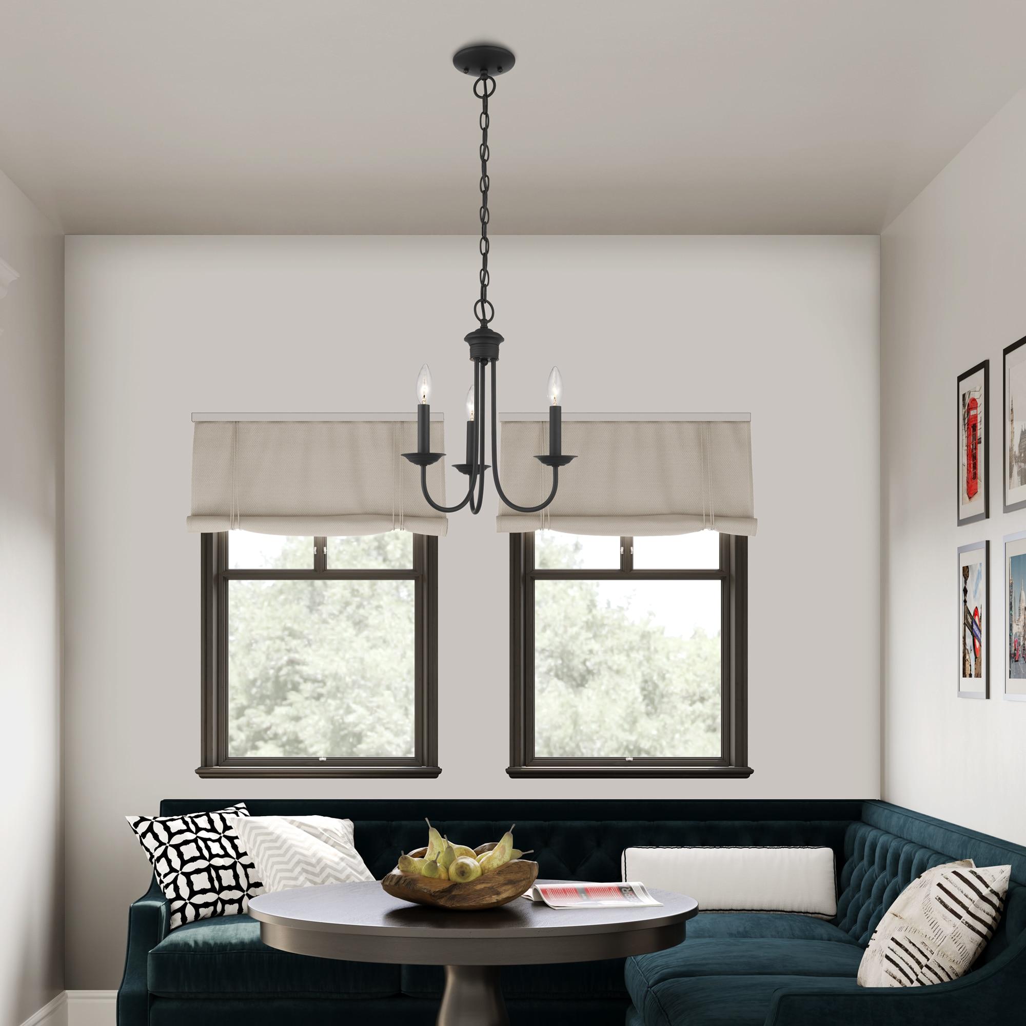 Livex Lighting Estate 3 - Light Chandelier in  Black