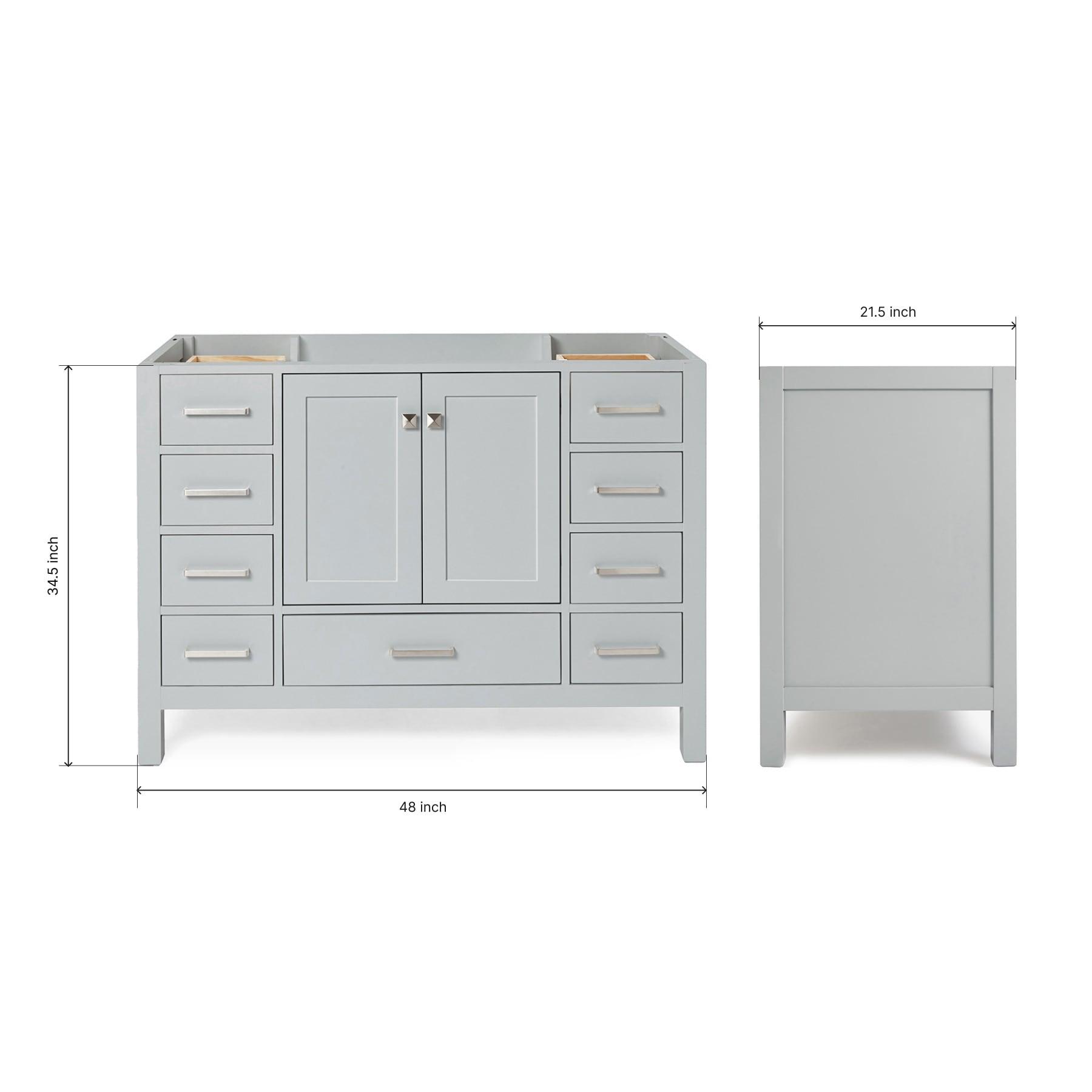 Ariel A049s-Bc Cambridge 48" Single Free Standing Vanity Cabinet Only - Grey