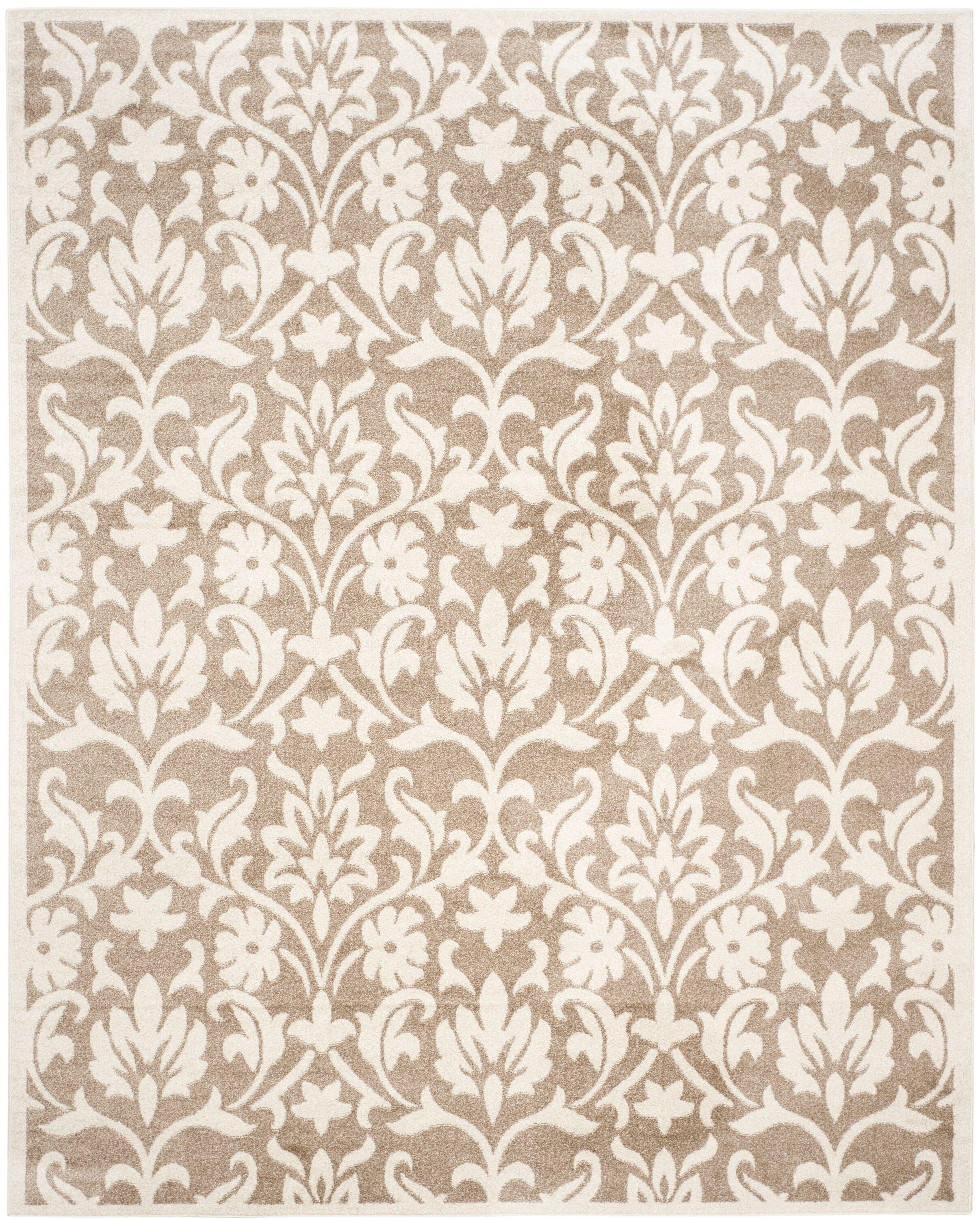 Amherst AMT424 Power Loomed Indoor Area Rug - Wheat/Beige - 8'x10' - Safavieh