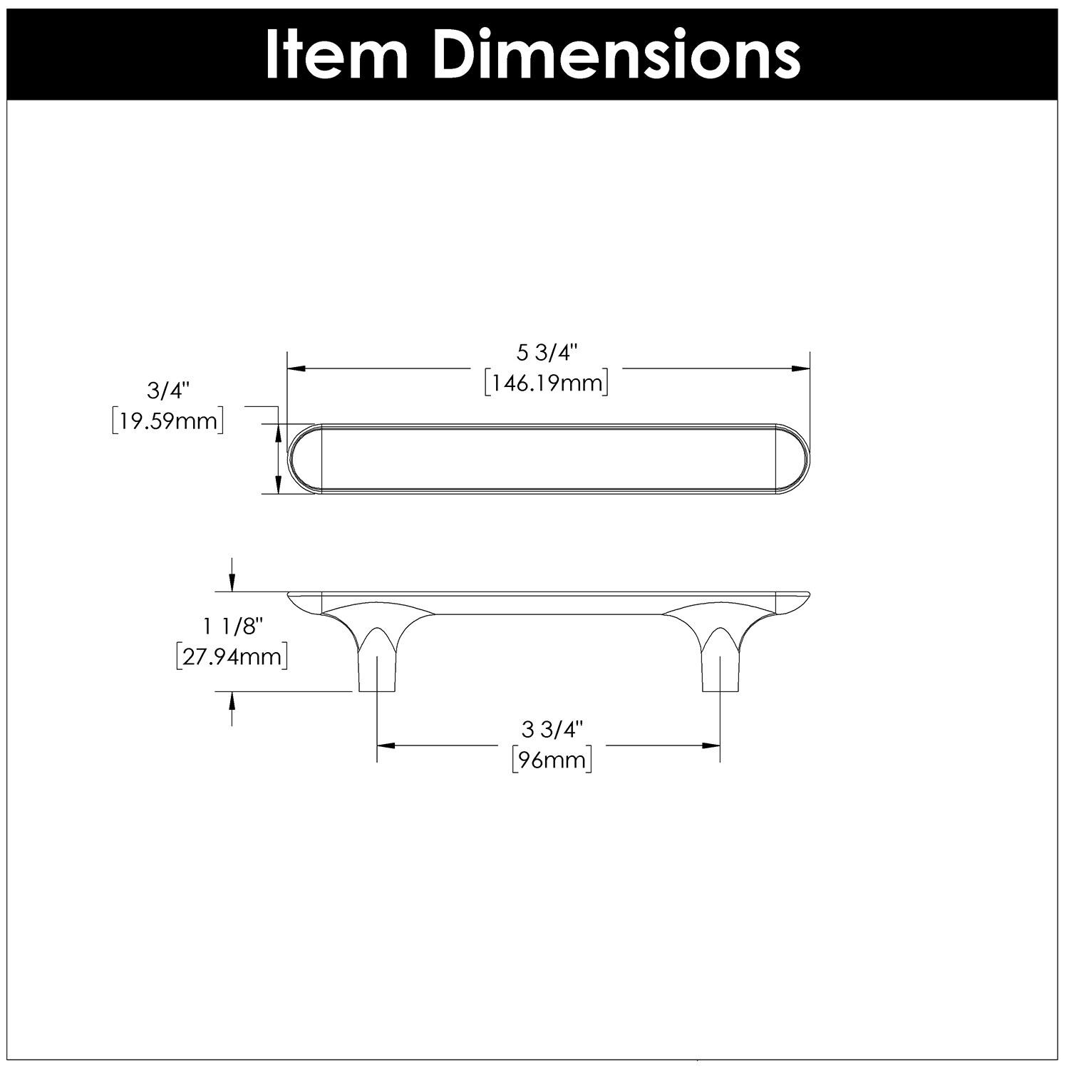 Matte Black Modern Kitchen Cabinet Pulls with Mounting Hardware