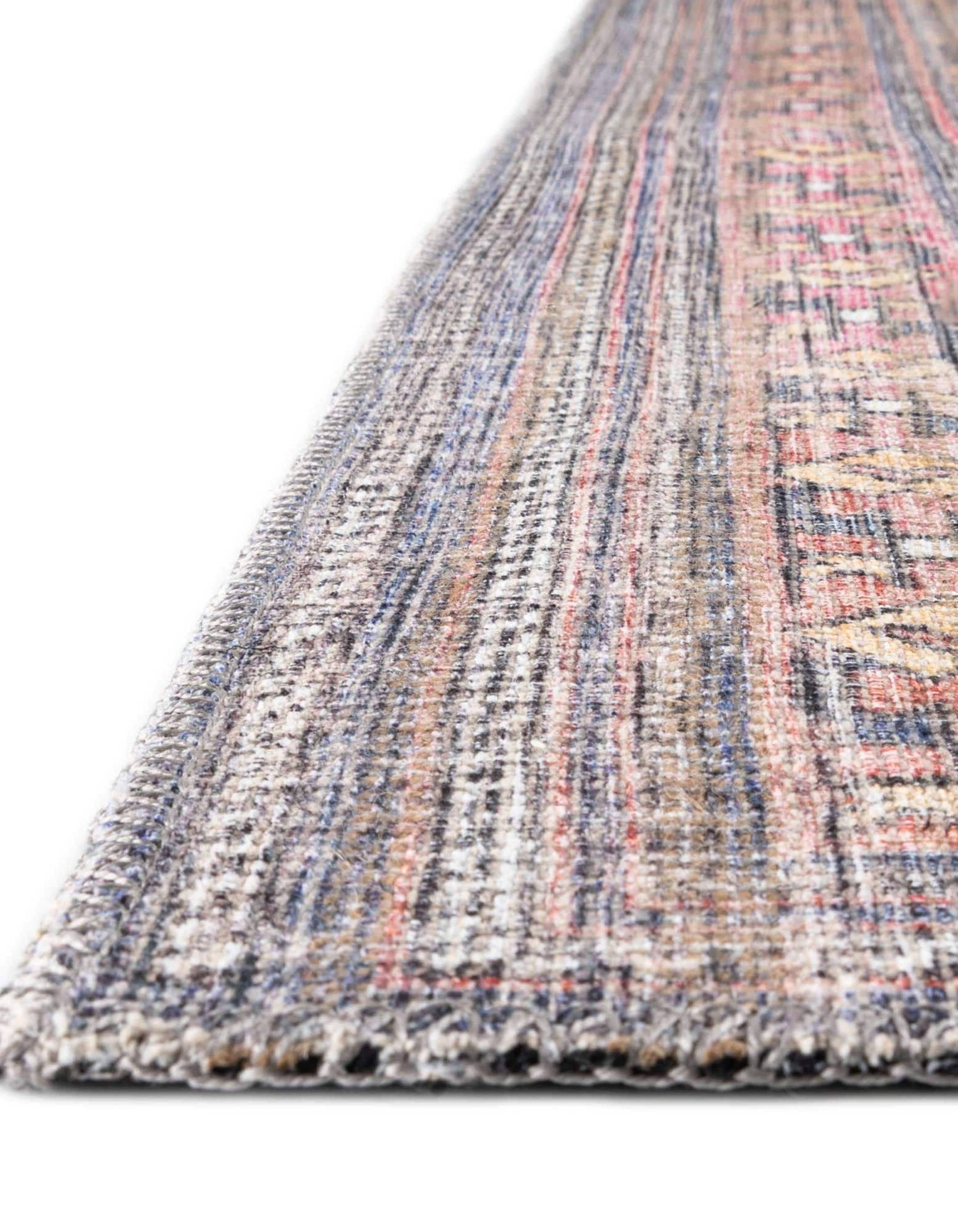 Unique Loom 9' 2 x 12' 0 Nostalgia Bliss Machine Washable Antique Blue Area Rug