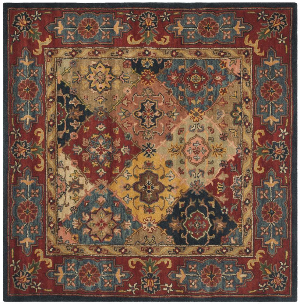 Heritage HG926 Hand Tufted Area Rug - Red/Multi - 6'x6' - Safavieh.