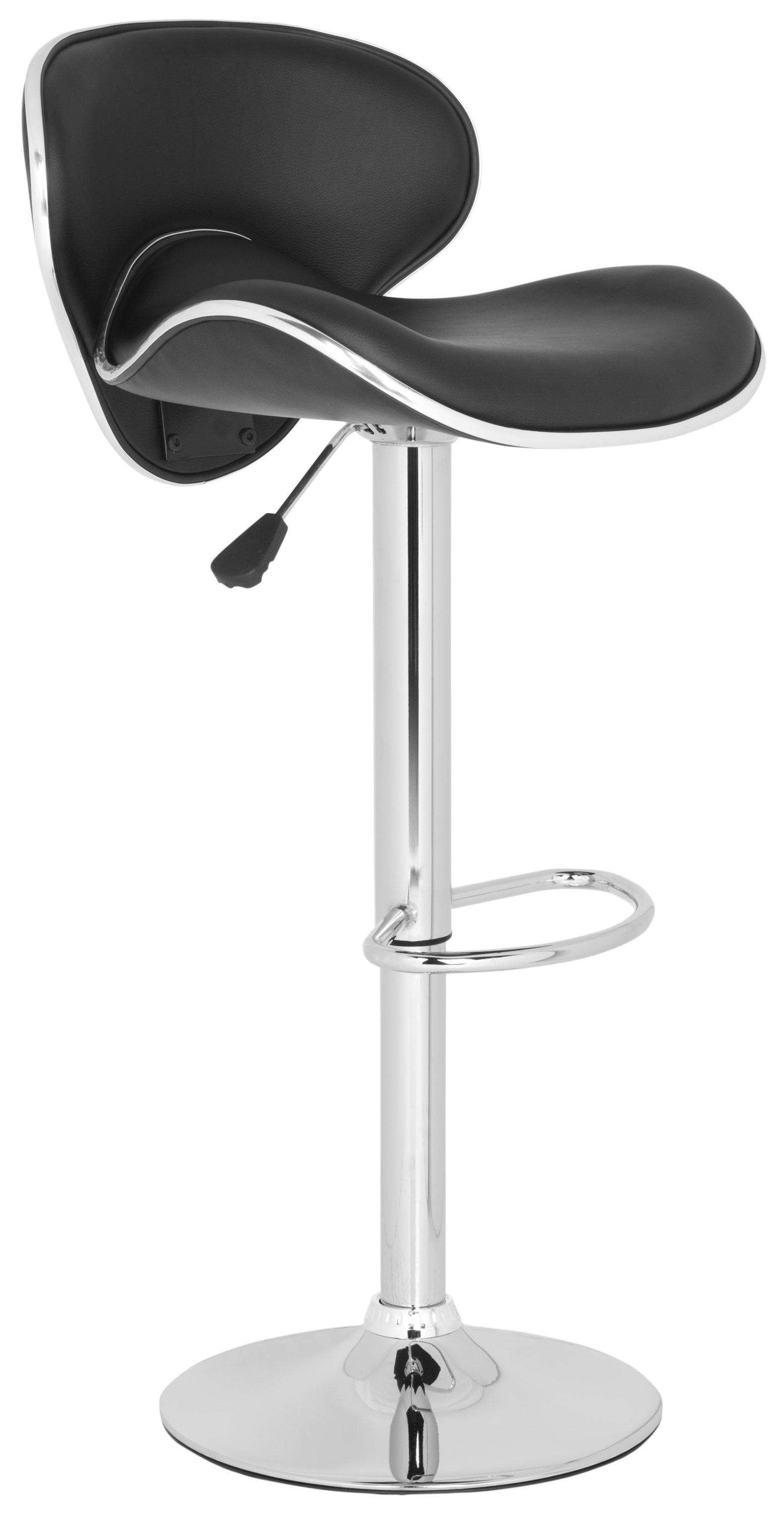 Shambi Swivel Bar Stool - Black - Safavieh