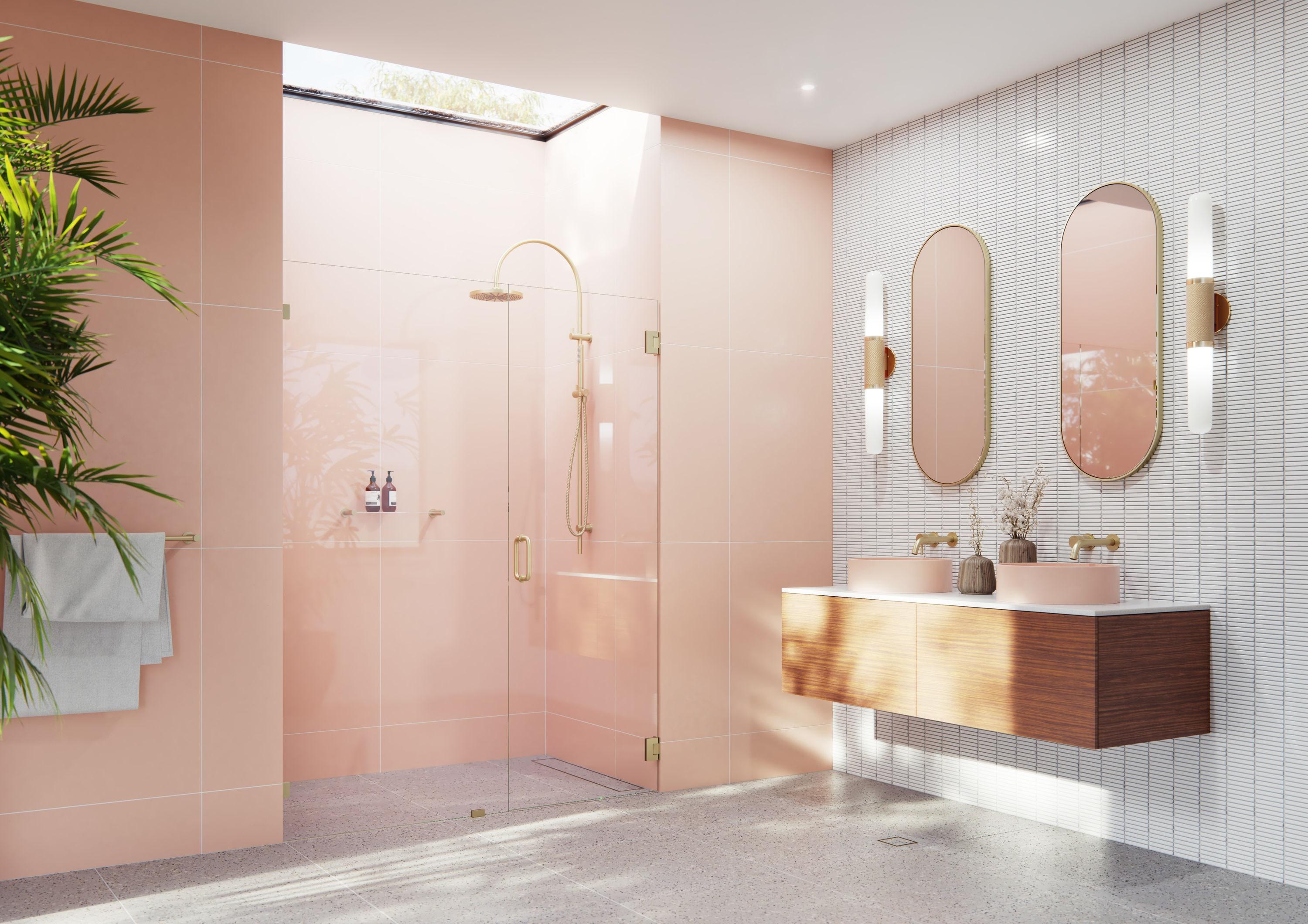 Illume 57.5 in. x 78 in. Fully Frameless Wall Hinge Shower Door