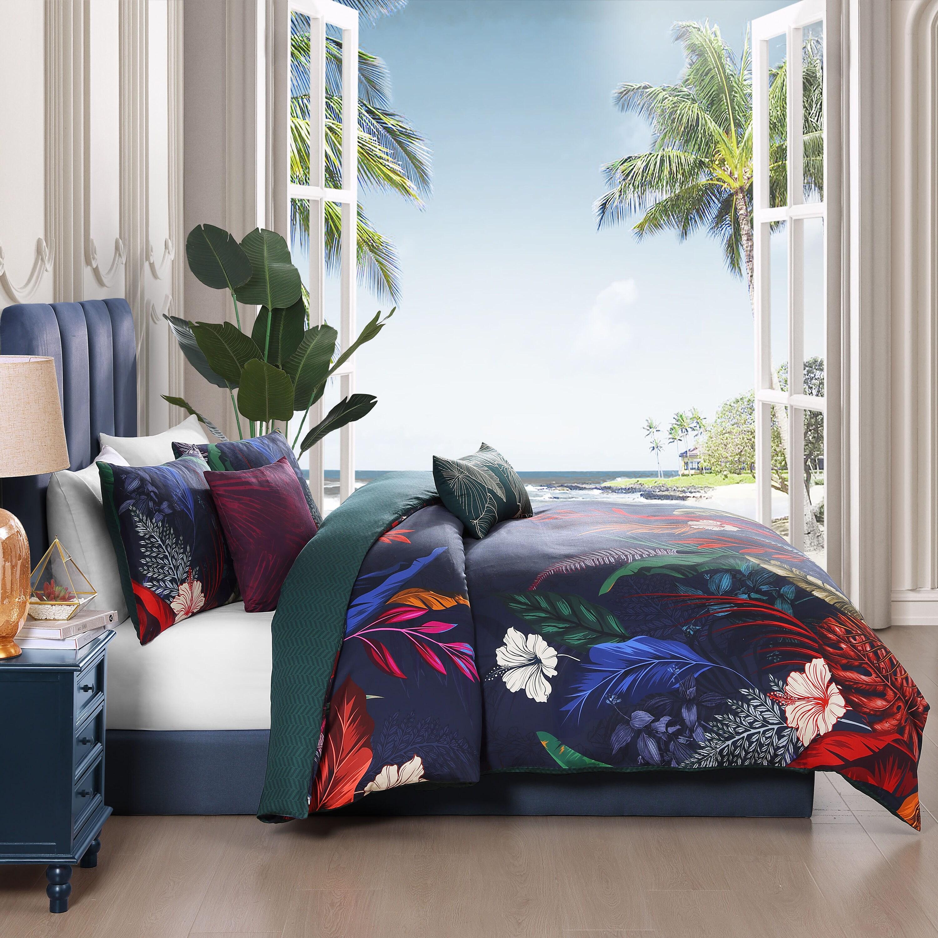 BeBeJan Bebejan Paradise 100% Cotton Sateen 5 Piece Reversible Comforter Set