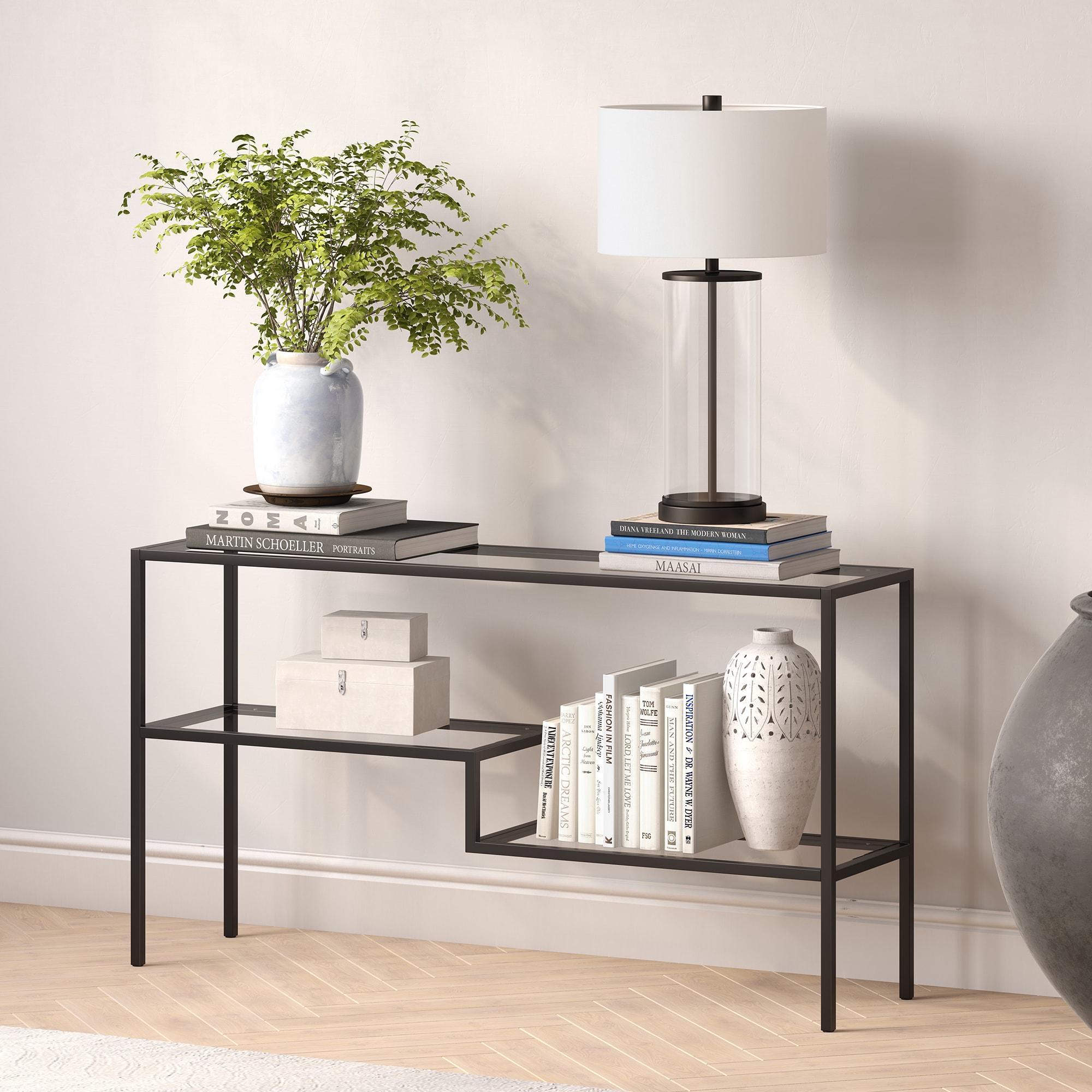 Lovett Glass Top Console Table