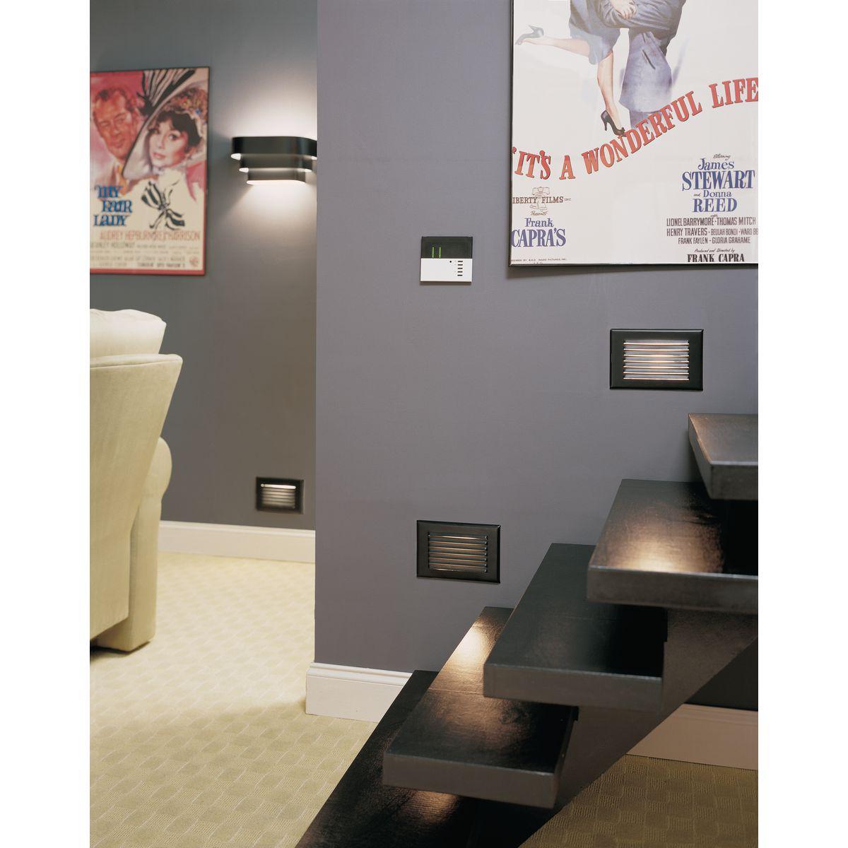 Progress Lighting, Tri-Band Louver, 1-Light Wall Sconce, Matte Black, Metal Shade, Steel, 7" W x 7" H x 14" L, 100W MED, BL