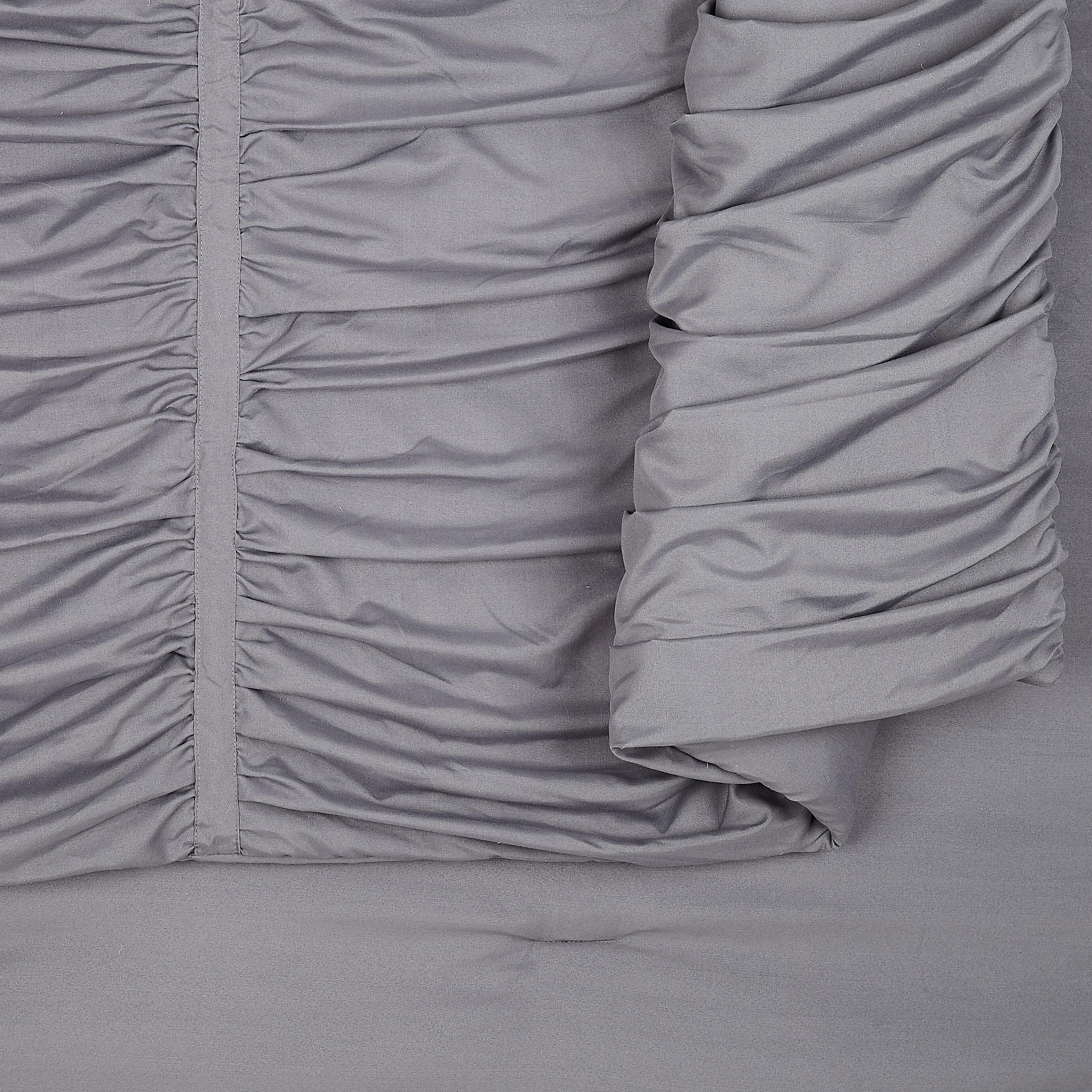 Modern Heirloom Emily Texture T/TXL Emily Texture Comforter Set Dark Gray: Polyester, Machine Washable, Includes Sham
