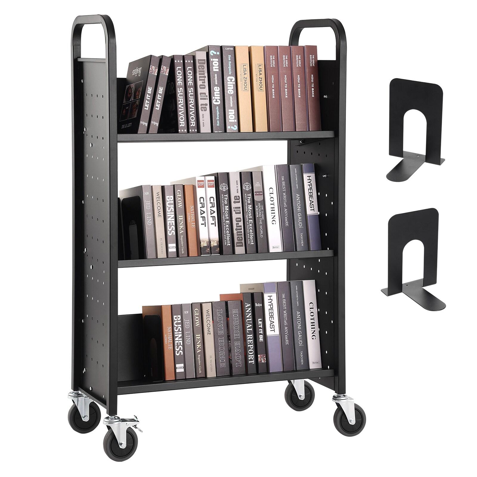 Stellweilan Tessberg 49.2'' H Book Cart with Wheels