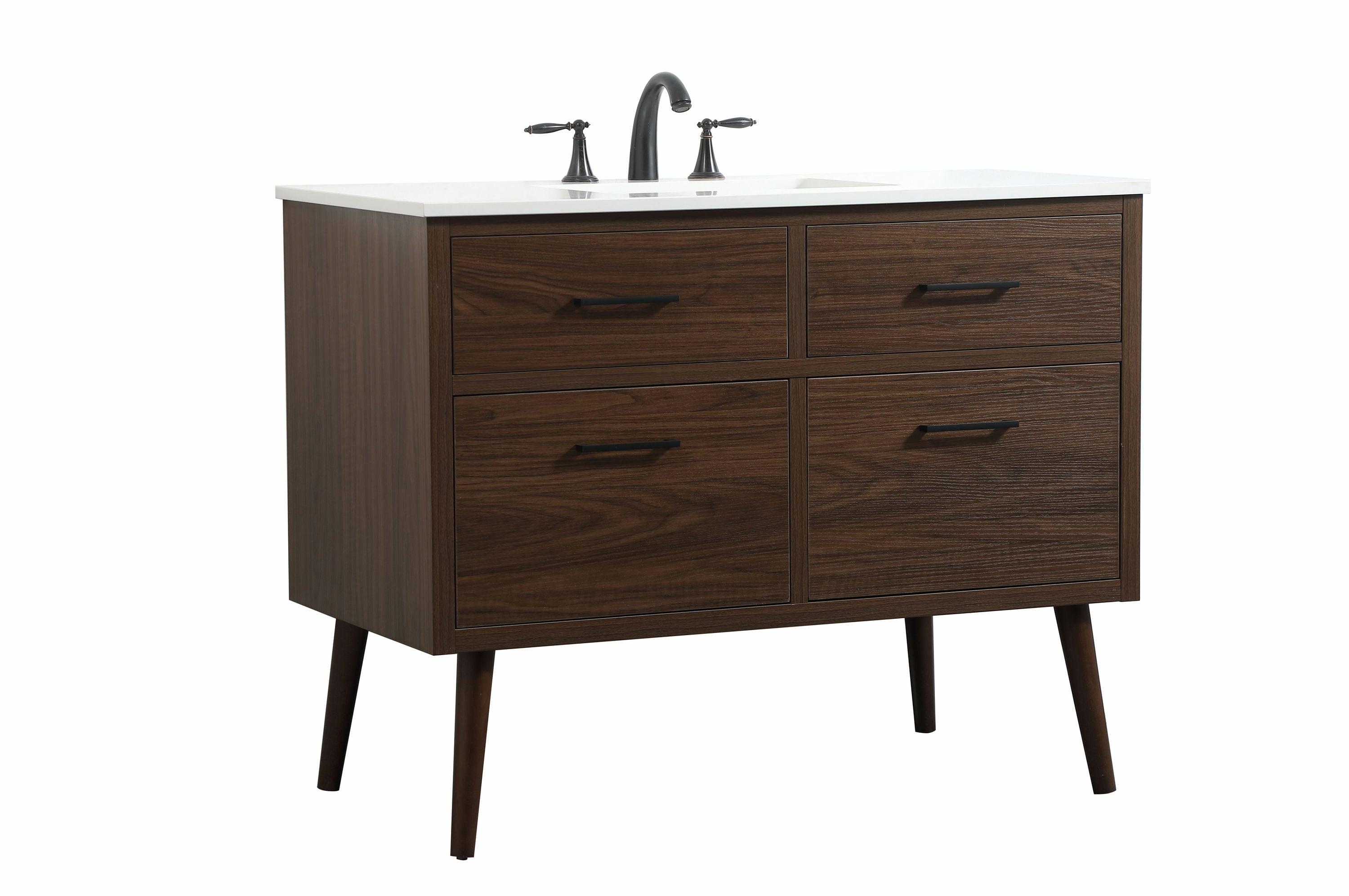 Elegant Kitchen and Bath Elegant Kitchen and Bath 42 Inch Single Bathroom Vanity in Natural Oak