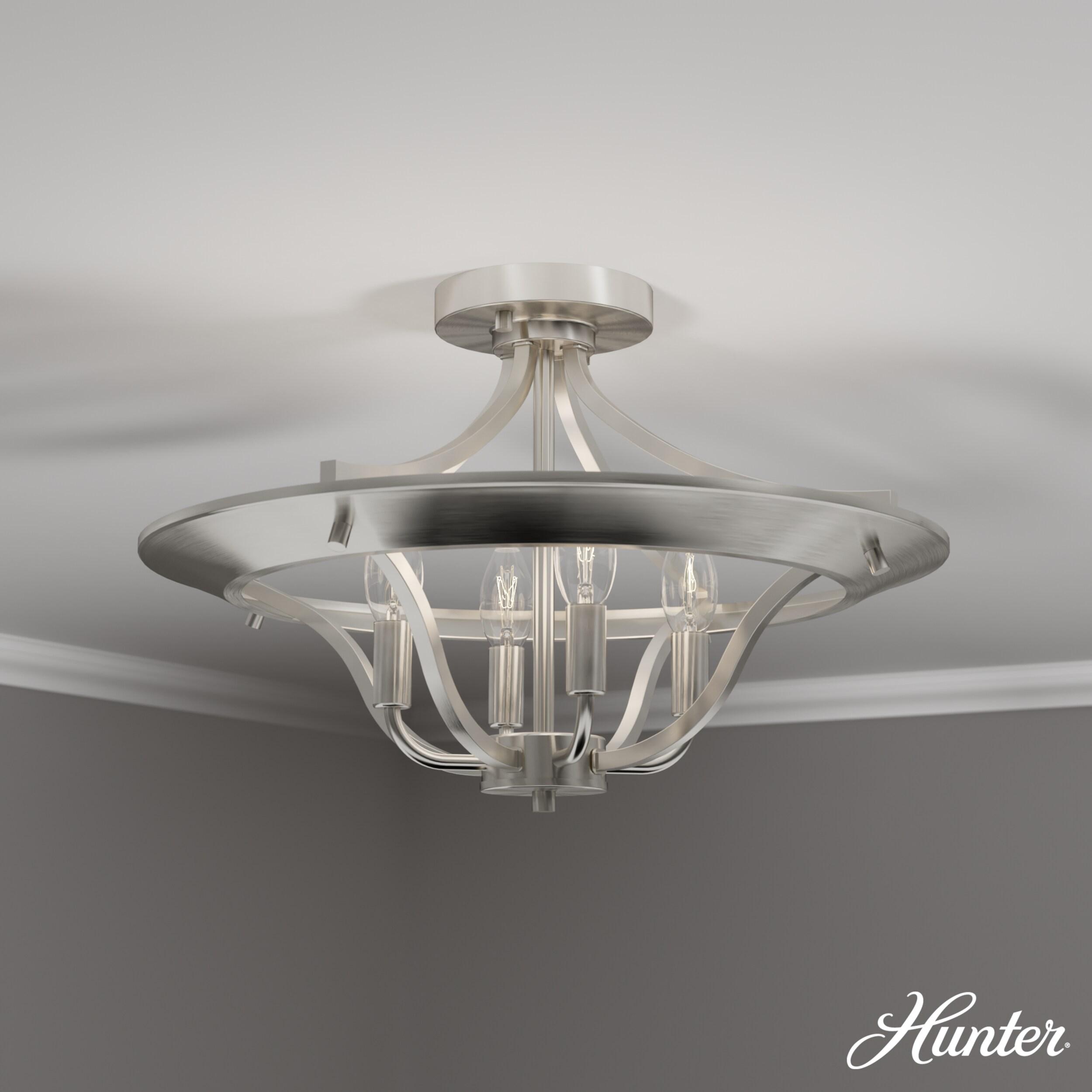 Hunter Fan Perch Point 4 Light Semi Flush Mount