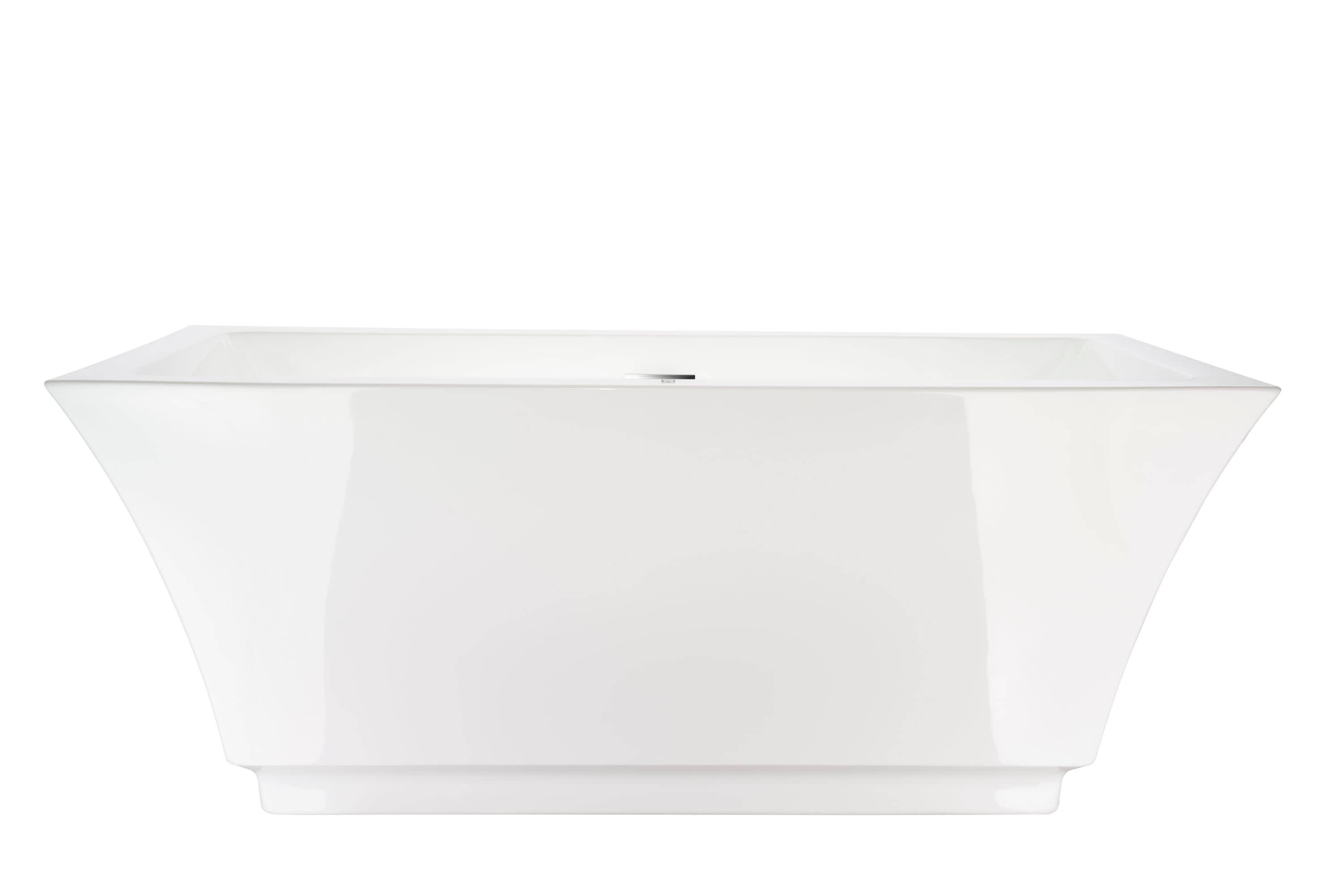 Orion 59'' x 30'' Freestanding Soaking Acrylic Bathtub