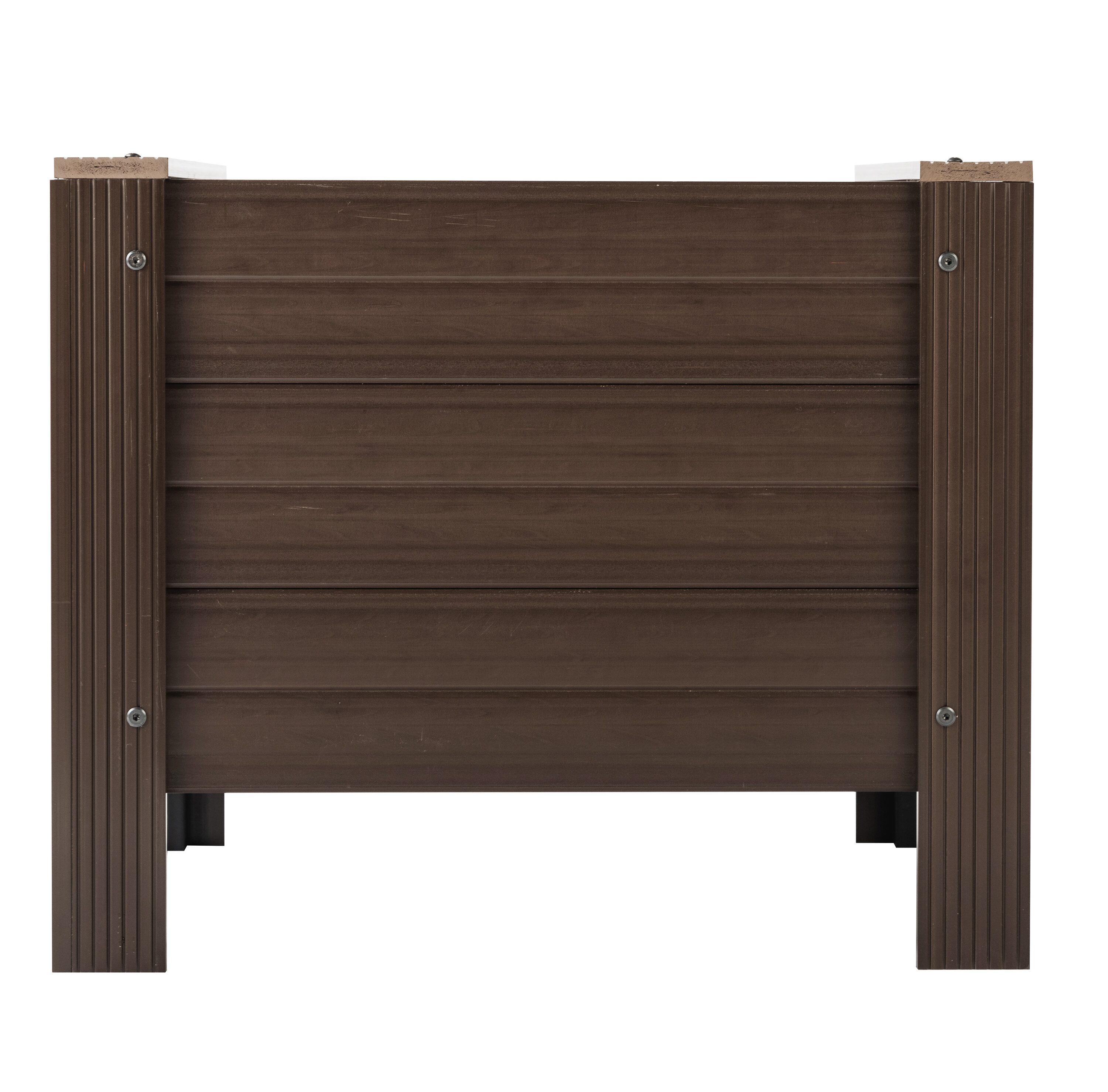 New Age Garden® 24" ECOFLEX Square Planter, Walnut