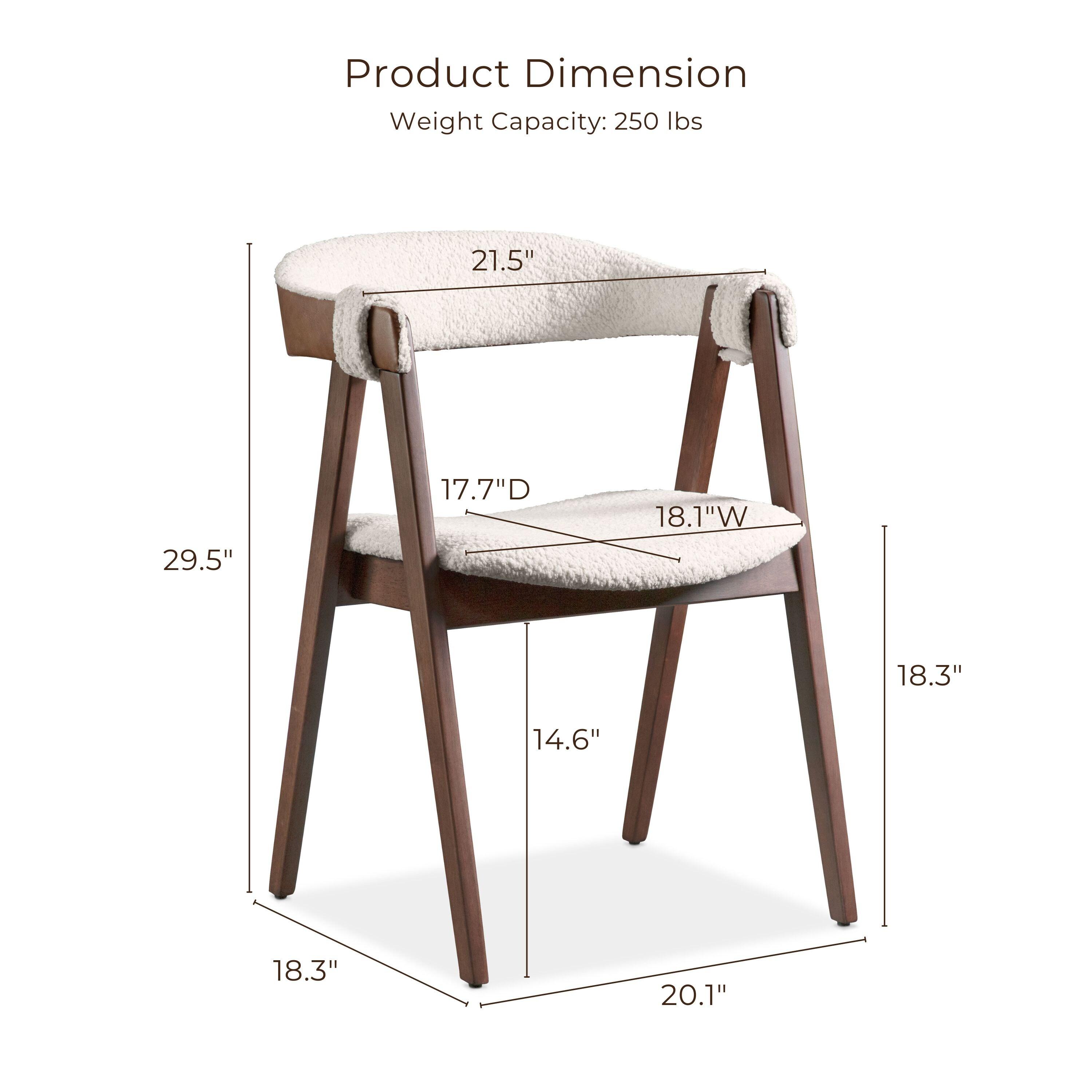 HOMES: Inside + Out 5pc Pearlcrest Mid-Century Modern Dining Table Walnut