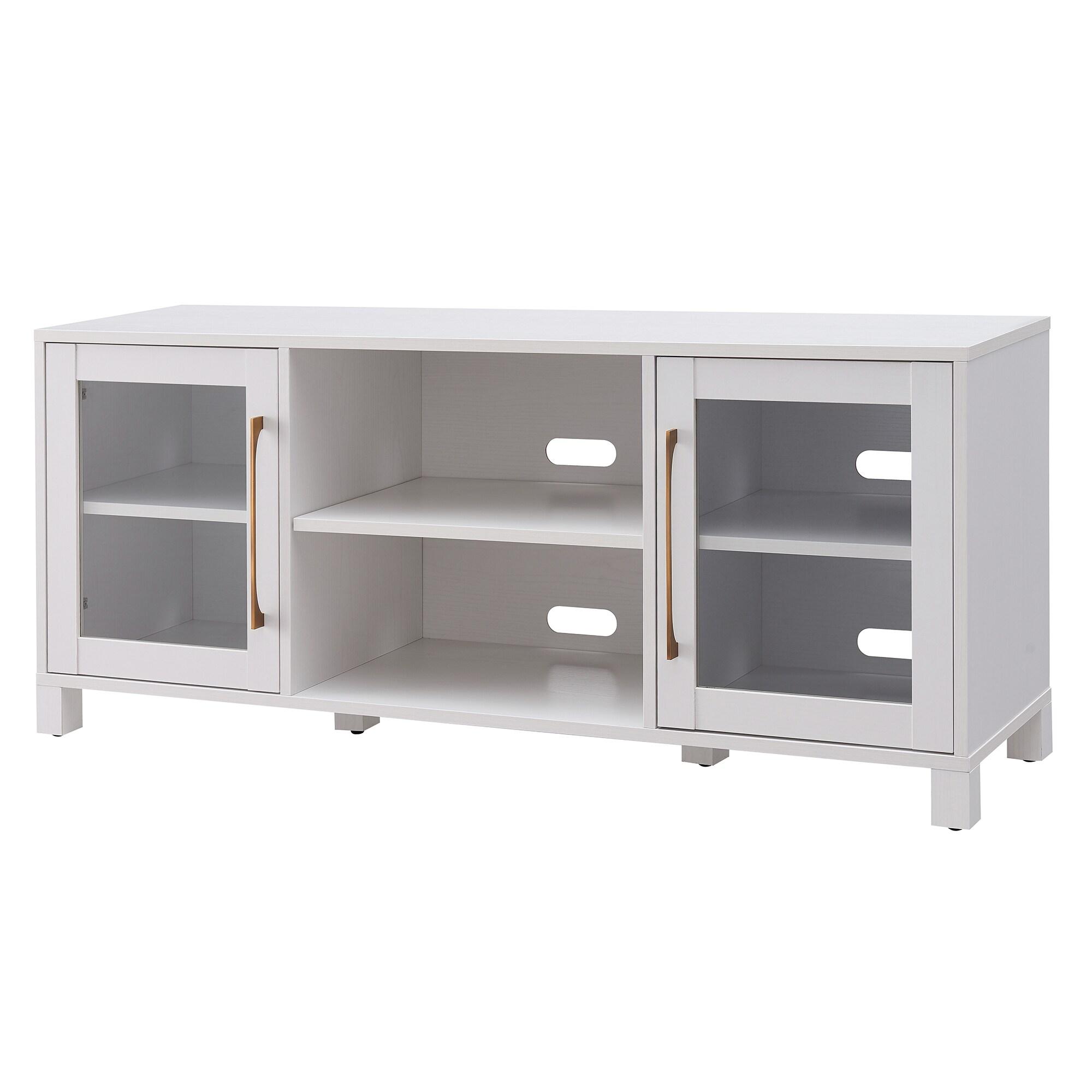 Evelyn&Zoe Quincy Rectangular TV Stand for TV's up to 65", White
