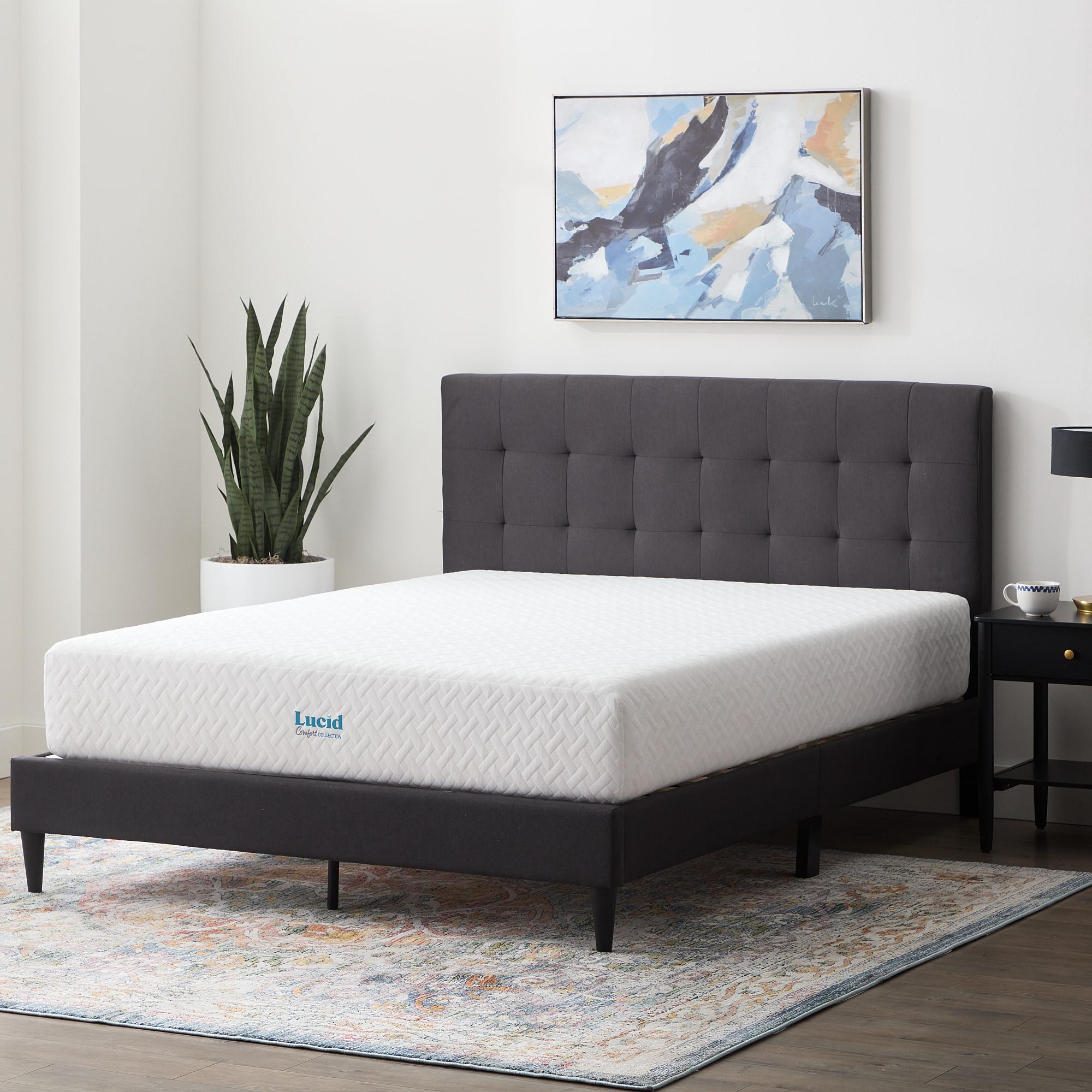 Lucid Comfort 10”Gel Memory Foam Mattress - Medium Firm Feel