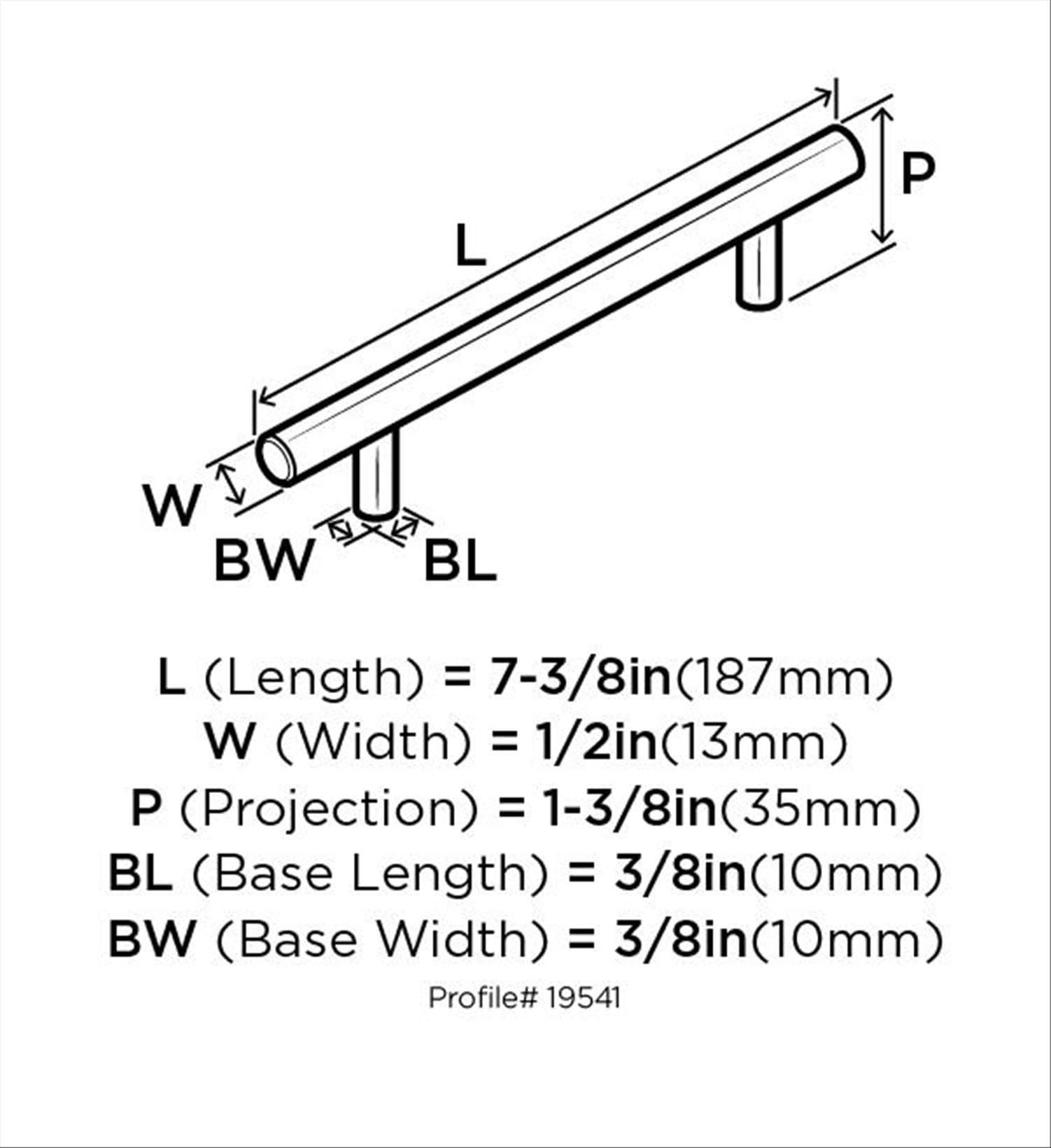 Amerock Bar Pulls for Cabinets, Drawers, or Furniture; 10 Pack