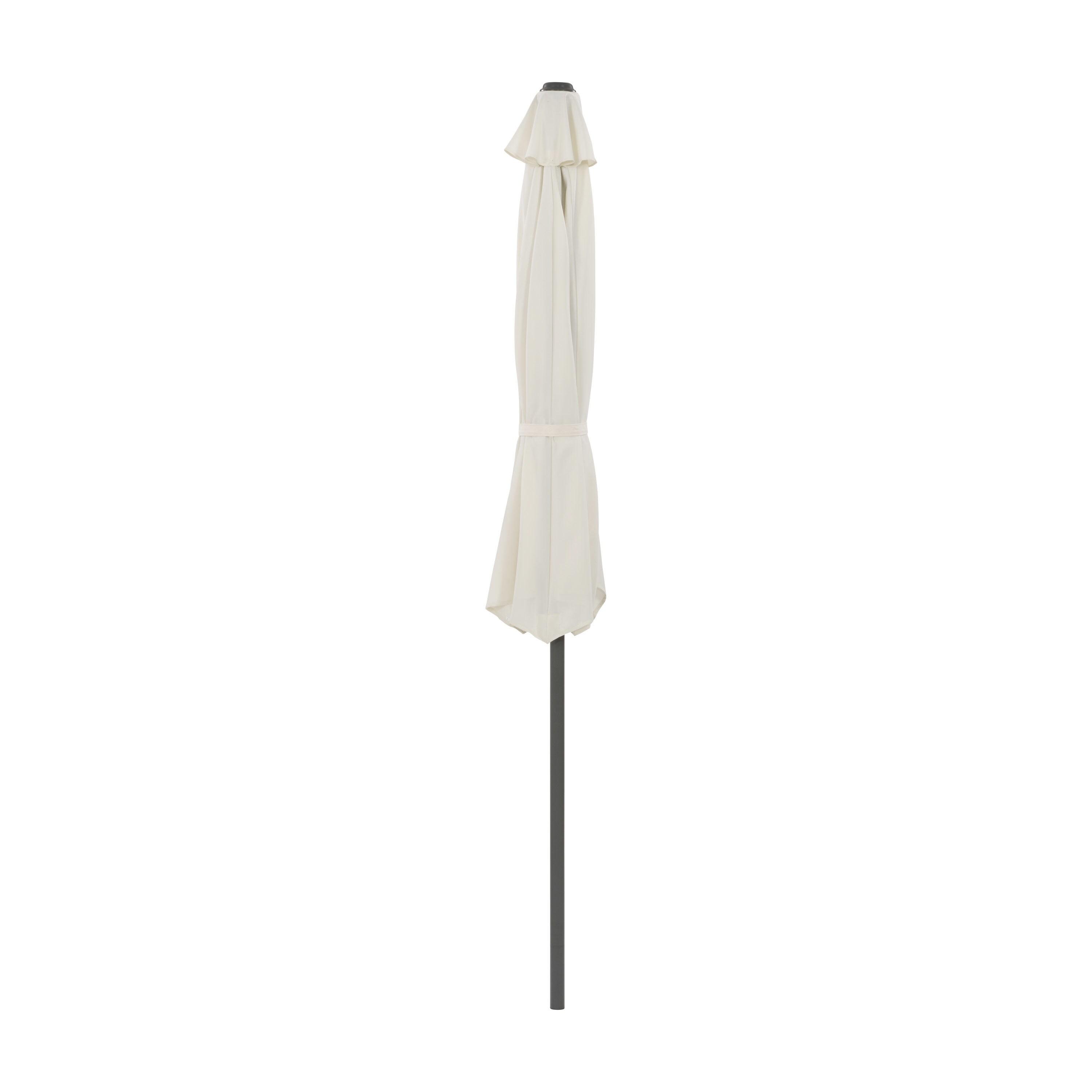 8.5'ft. Steel Market Half Patio Umbrella in Off White