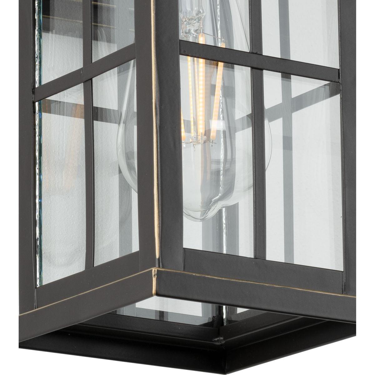 Progress Lighting Williamston 1-Light Antique Bronze Outdoor Wall Lantern with Clear Glass Shade