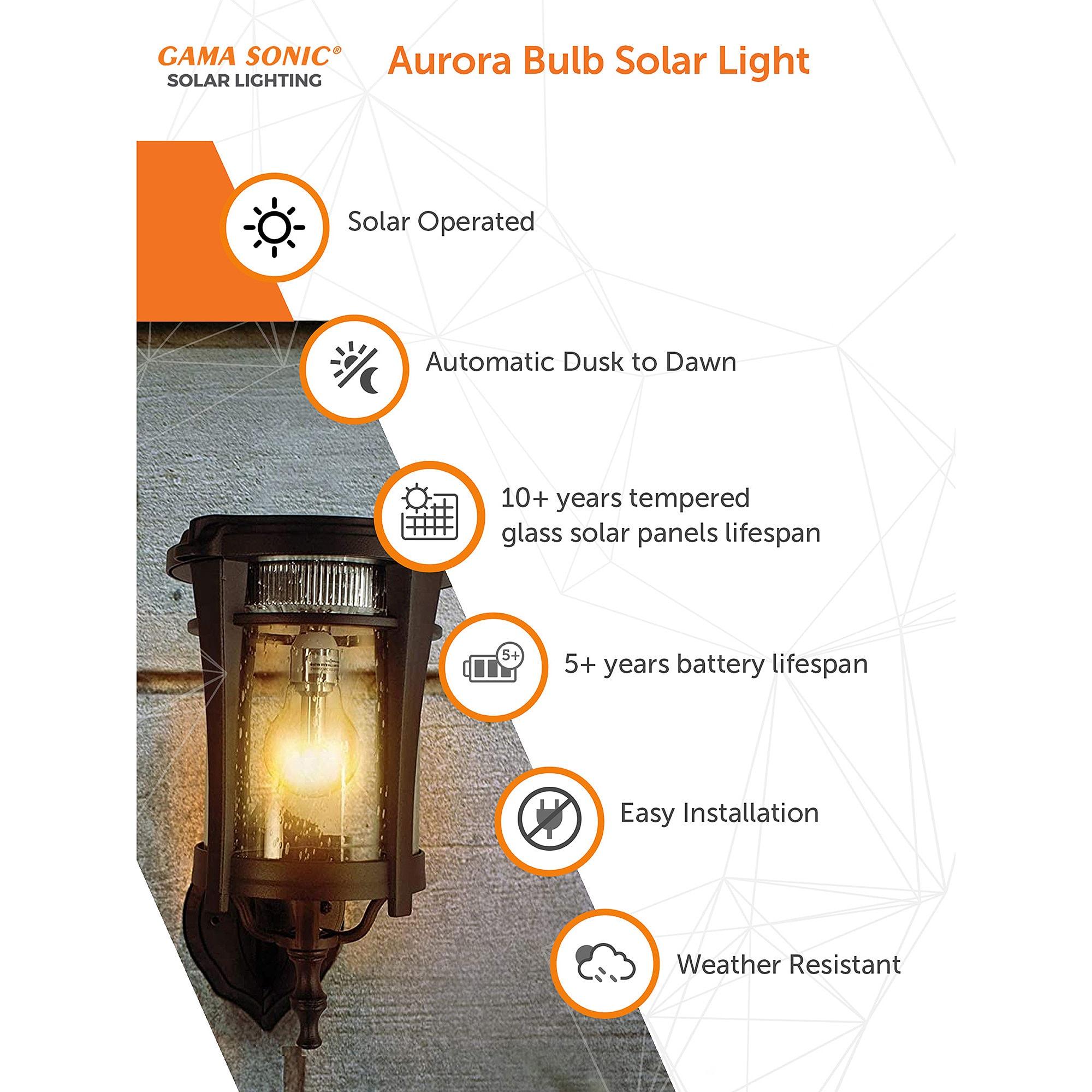 Eligia Black 1-Light 13" H Solar Powered Lantern Warm White Post Light with Pier and Wall