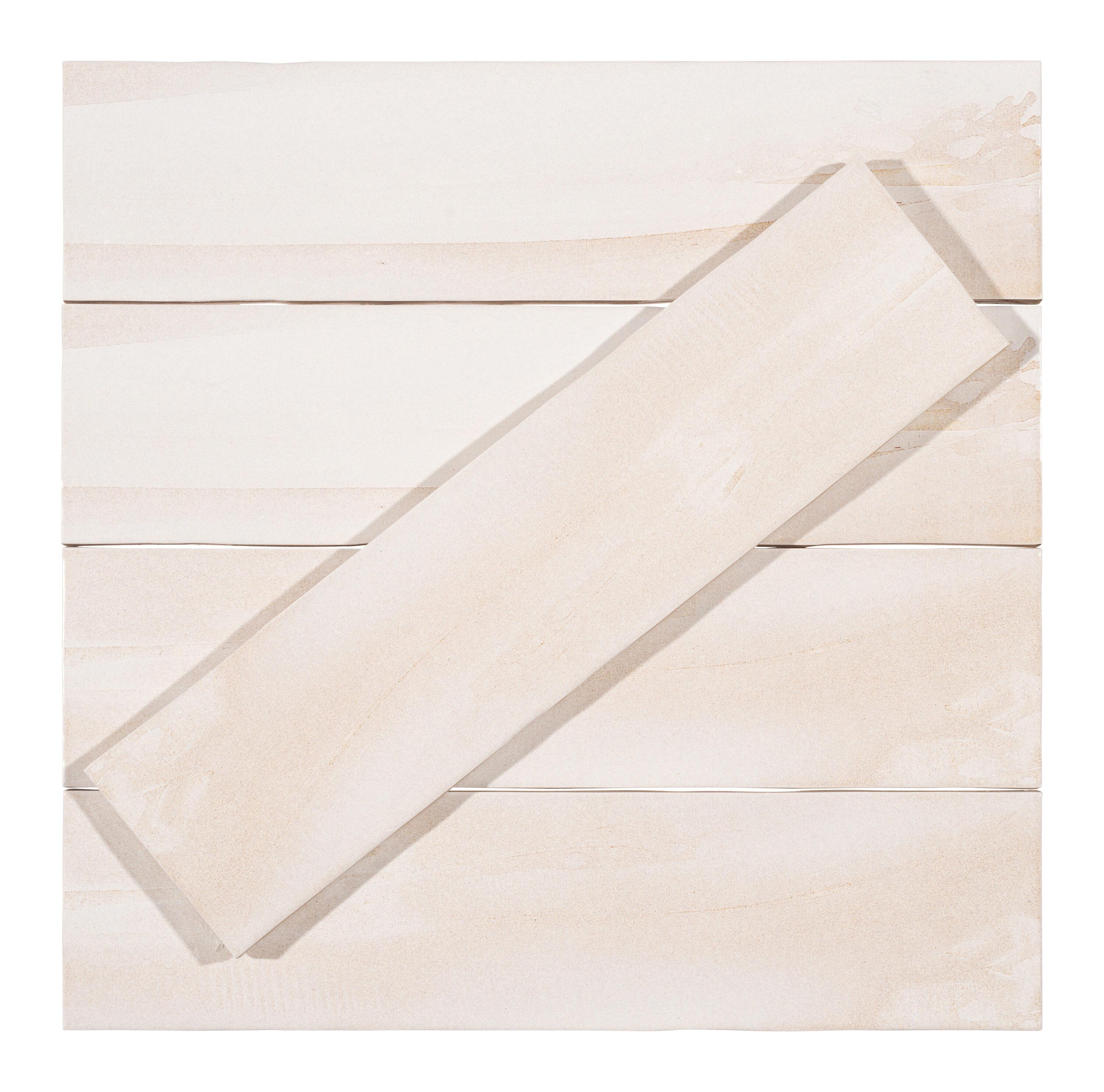 Thames 3-in. x 12-in. Subway Marble Look Satin Ceramic Wall Tile