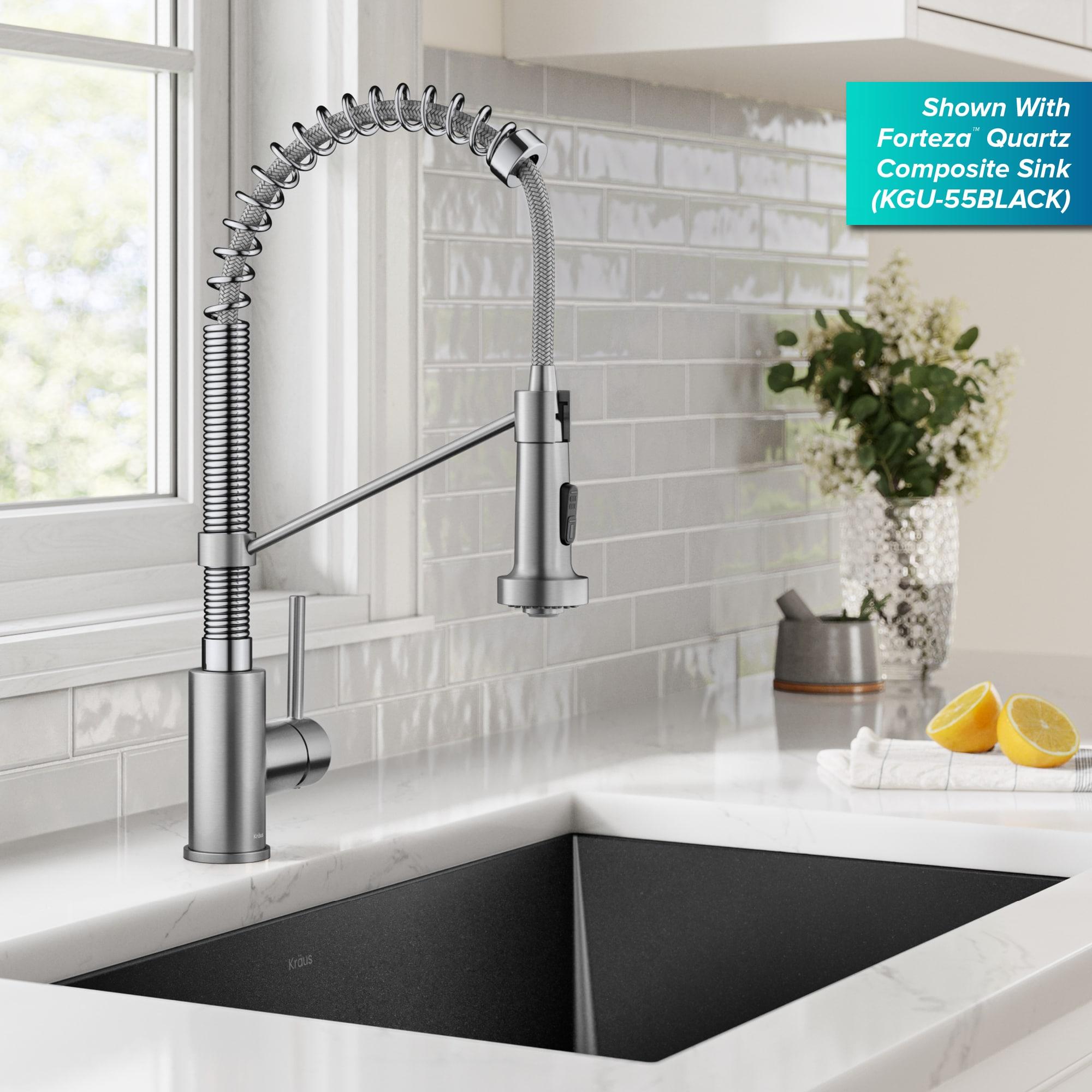 KRAUS Bolden Commercial Style 2-Function Single Handle Pull Down Kitchen Faucet