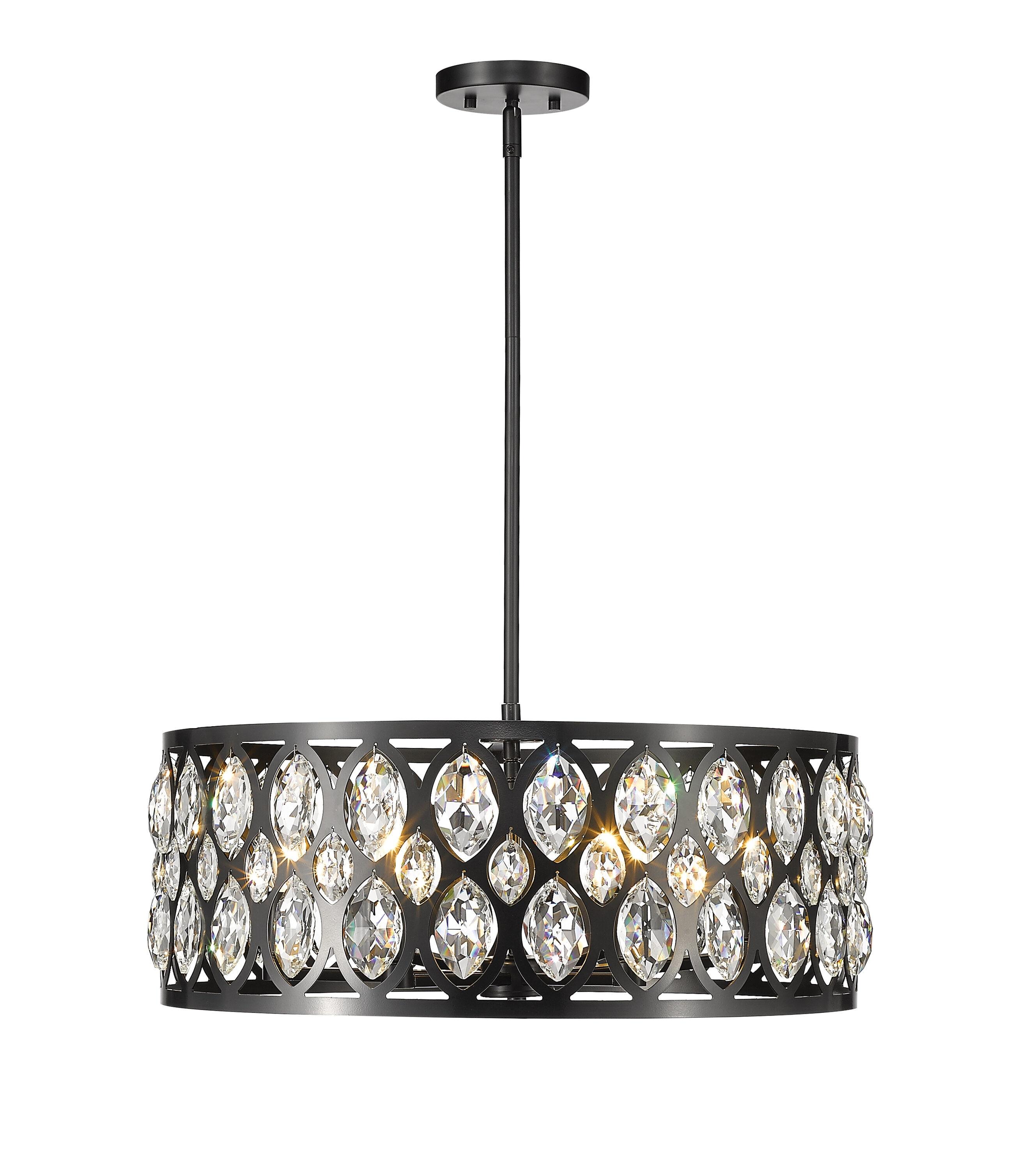 Z-Lite Dealey 6 - Light Chandelier in  Matte Black