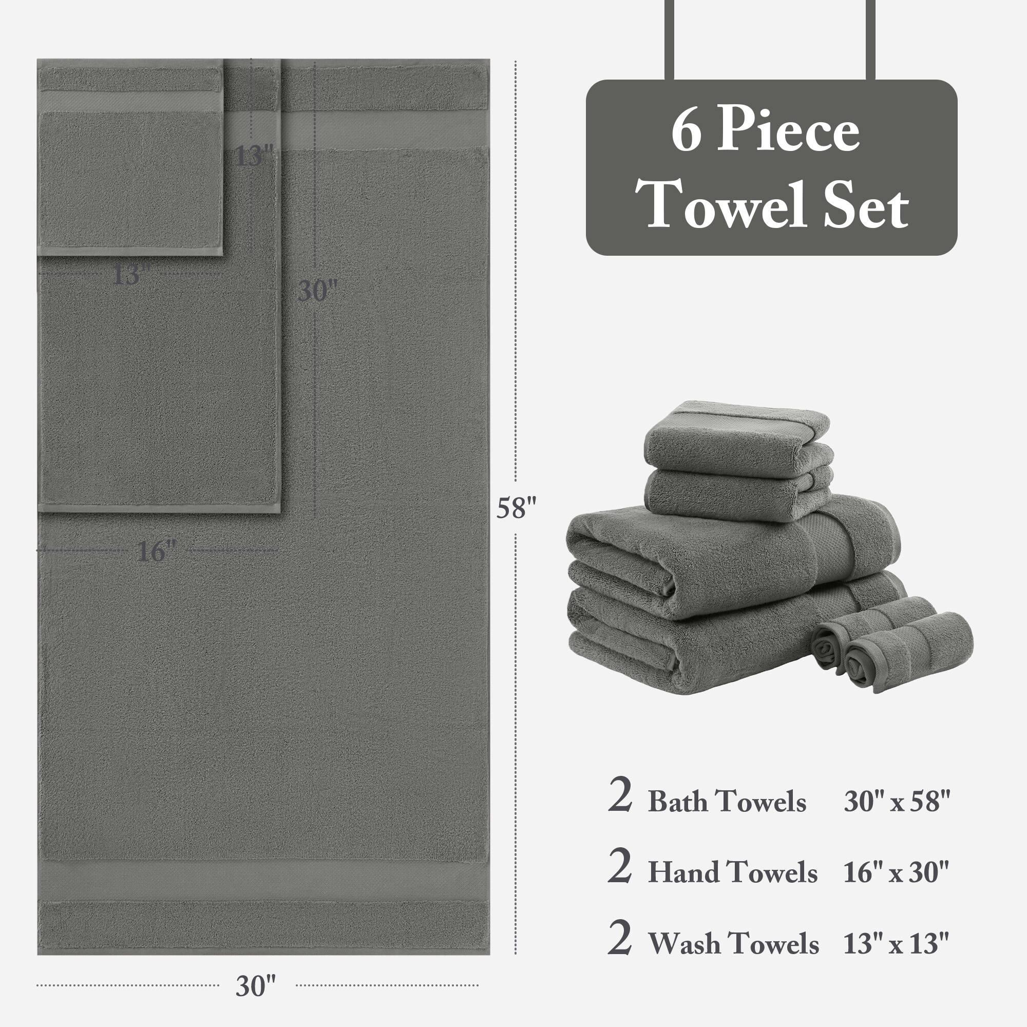 Turkish 100% Cotton Oversized Towel Set