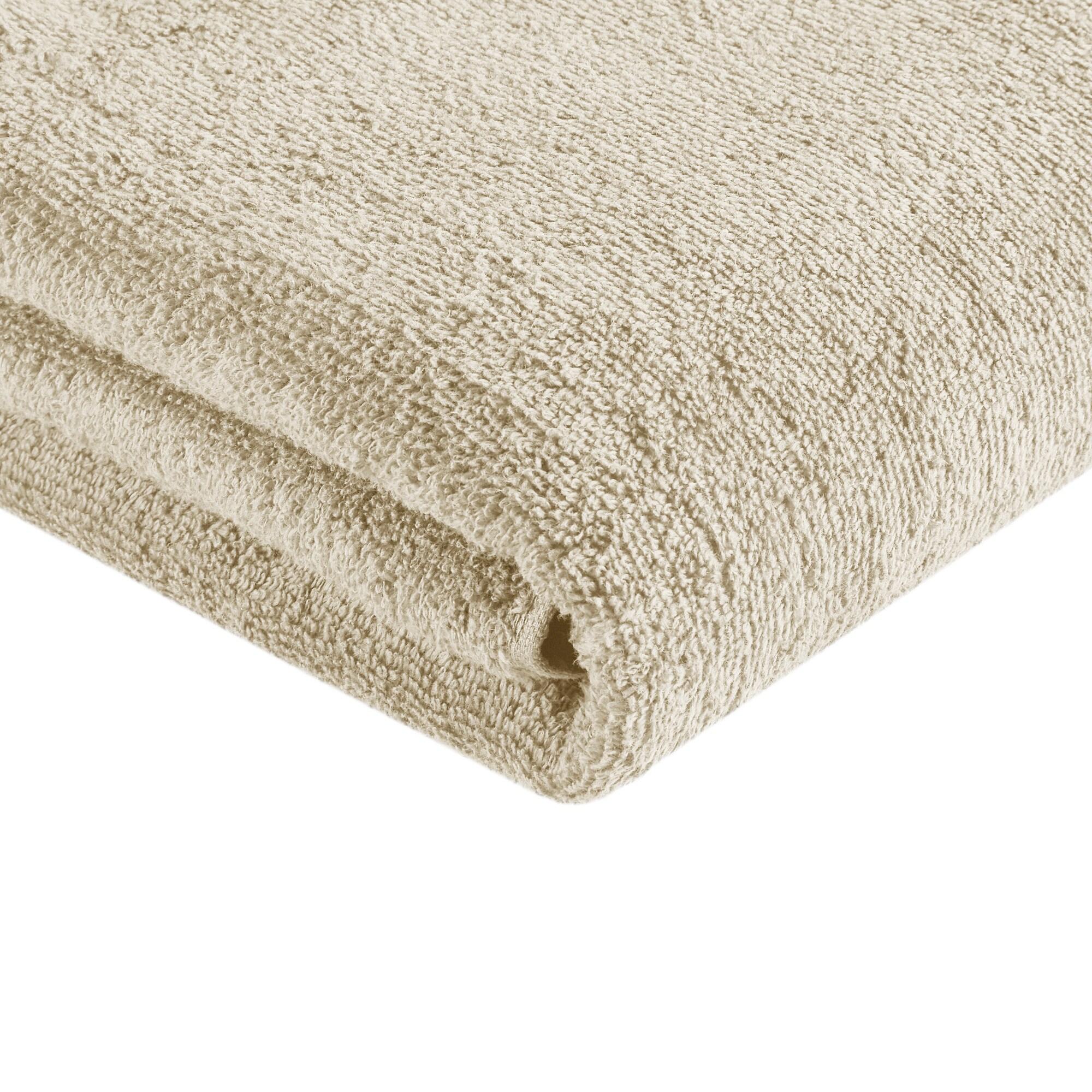 12pc Cotton Quick Dry Bath Towel Set Beige - 510 Design: Extra Lightweight, OEKO-TEX Certified