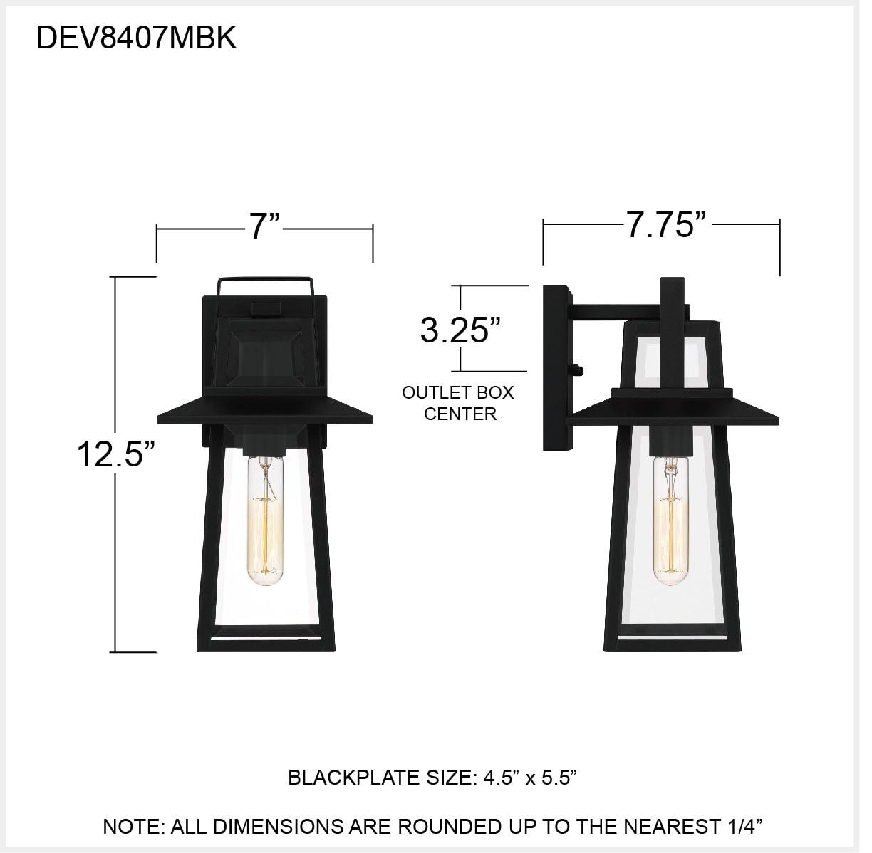 Quoizel Lighting Devonport 1 - Light Sconce in  Matte Black