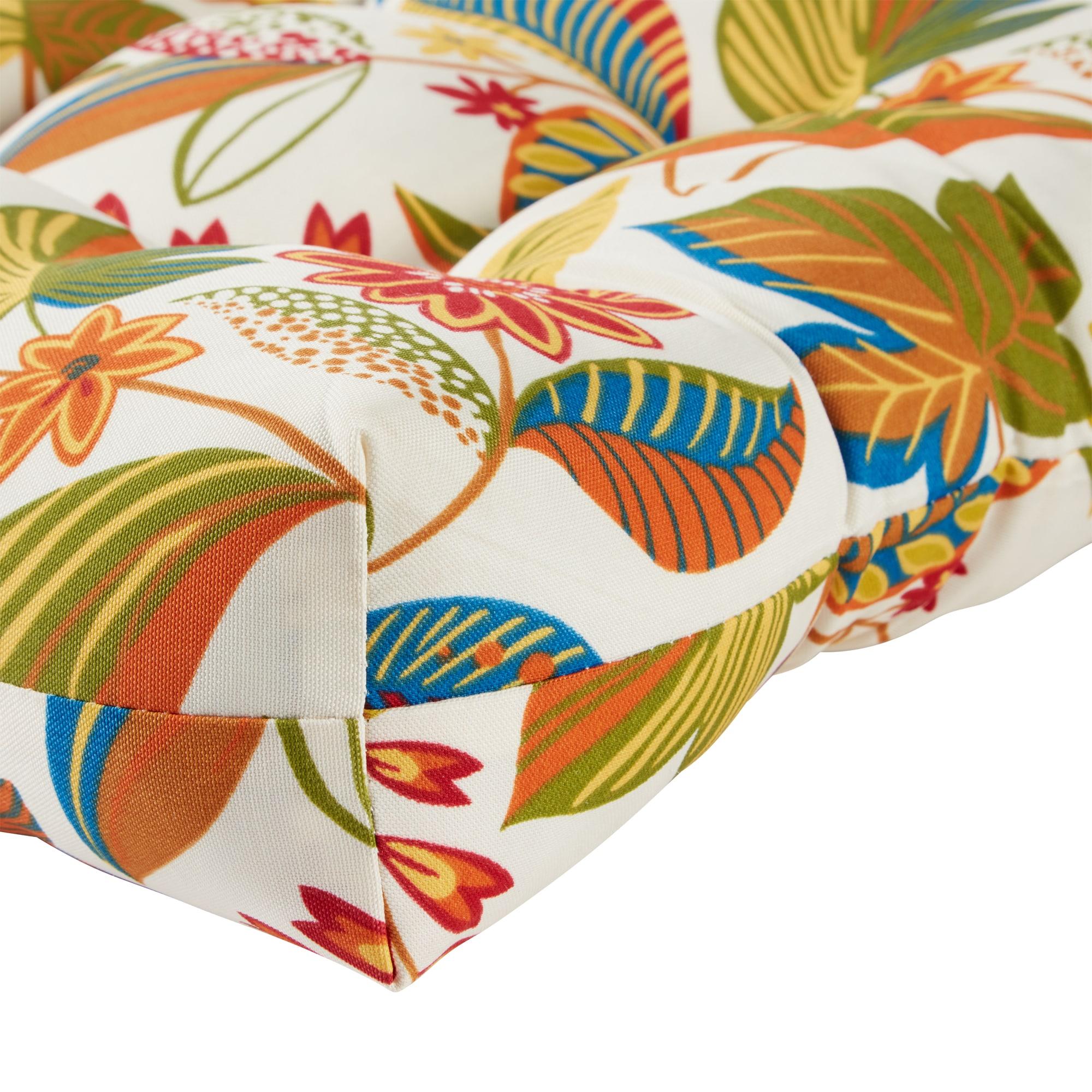Esprit Floral Traditional 21"x42.5" Outdoor Chair Cushion