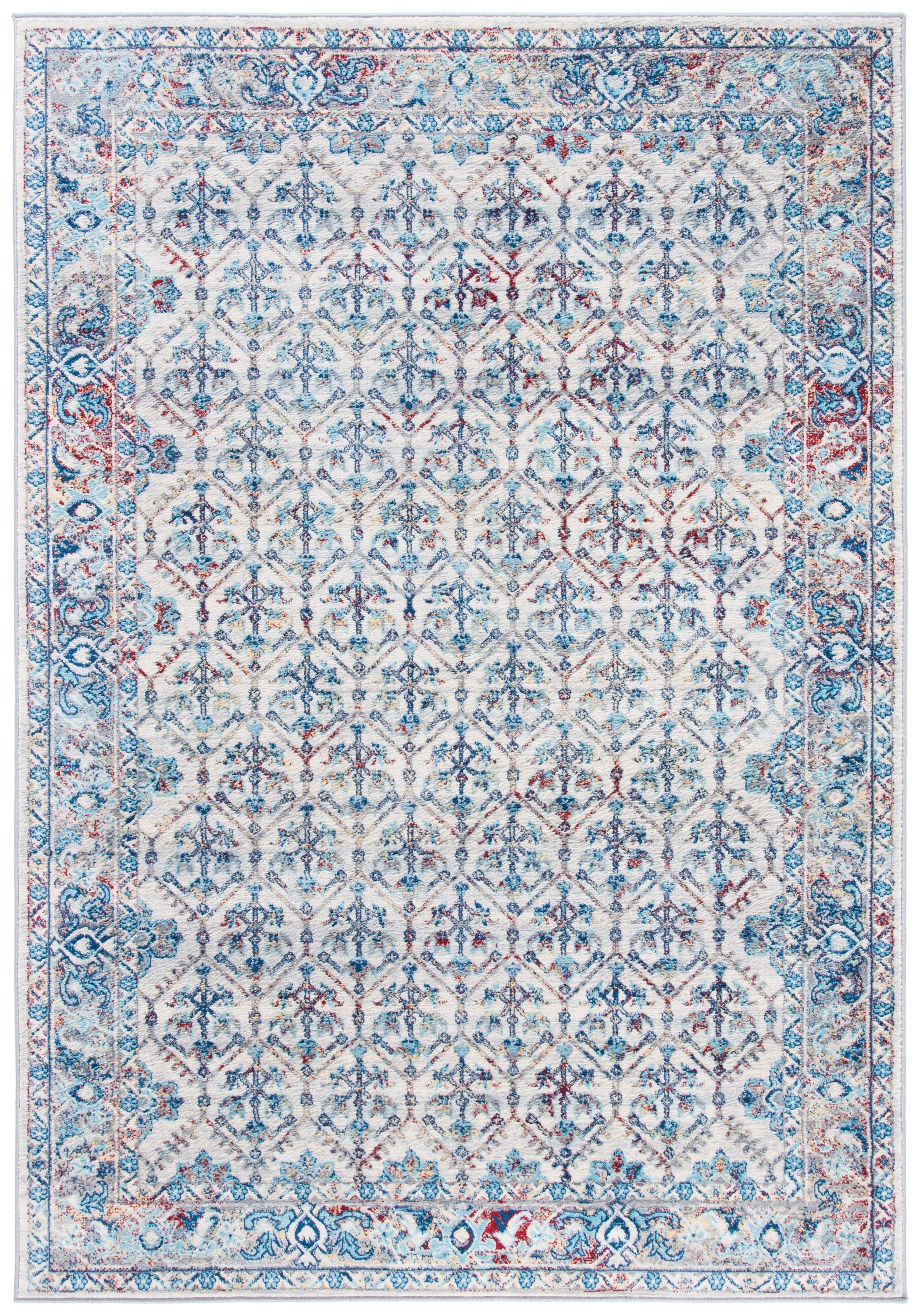 Brentwood BNT869 Power Loomed Area Rug - Ivory/Blue - 6'x9' - Safavieh.
