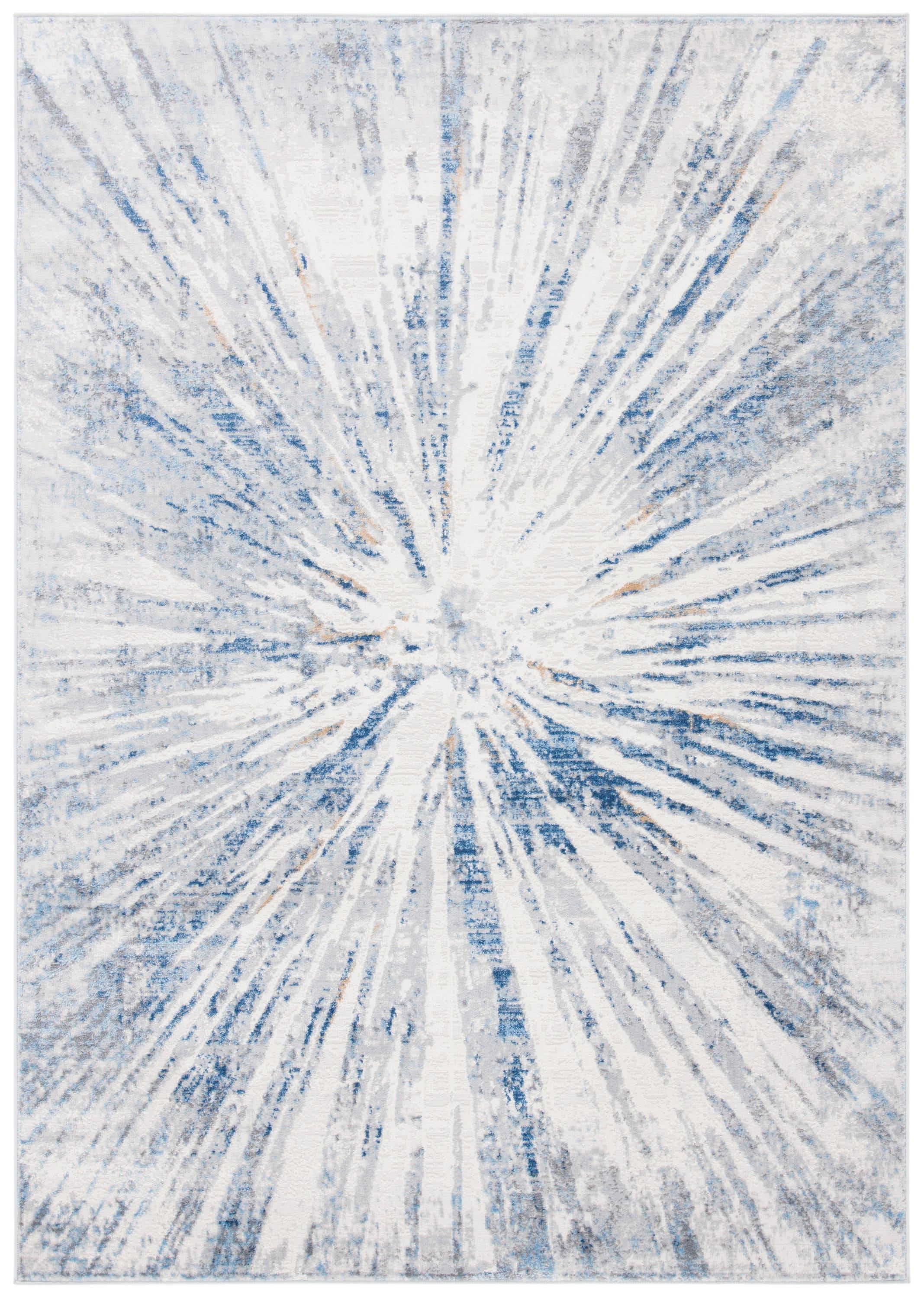 Amelia ALA449 Power Loomed Indoor Area Rug - Grey/Blue - 4'5"x6'5" - Safavieh