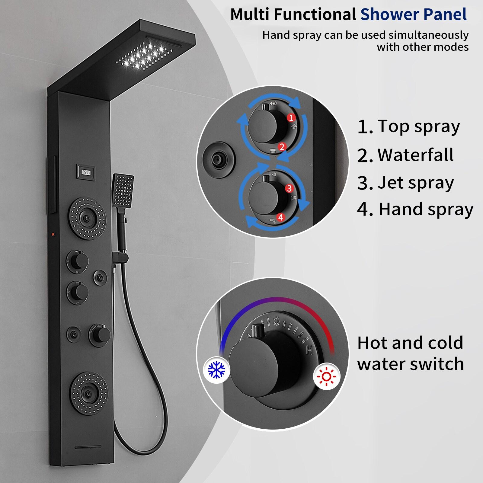 51.57'' Shower Panel with Fixed Shower Head