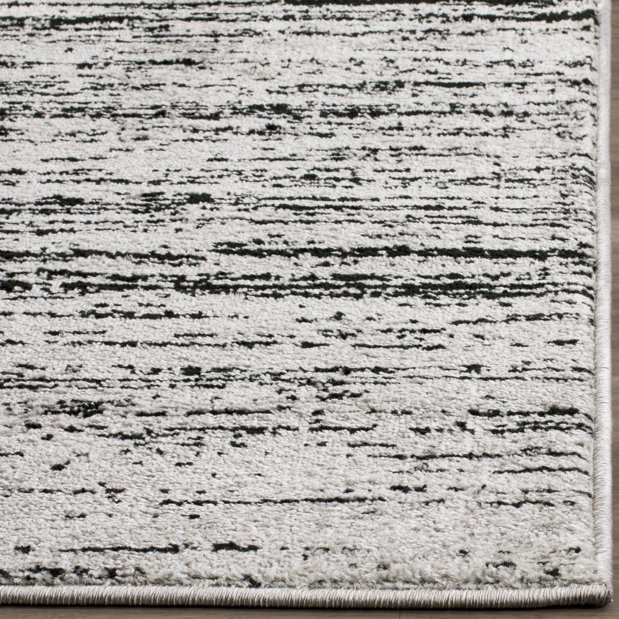 SAFAVIEH Adirondack Esmond Abstract Area Rug, Silver/Black, 9' x 12'