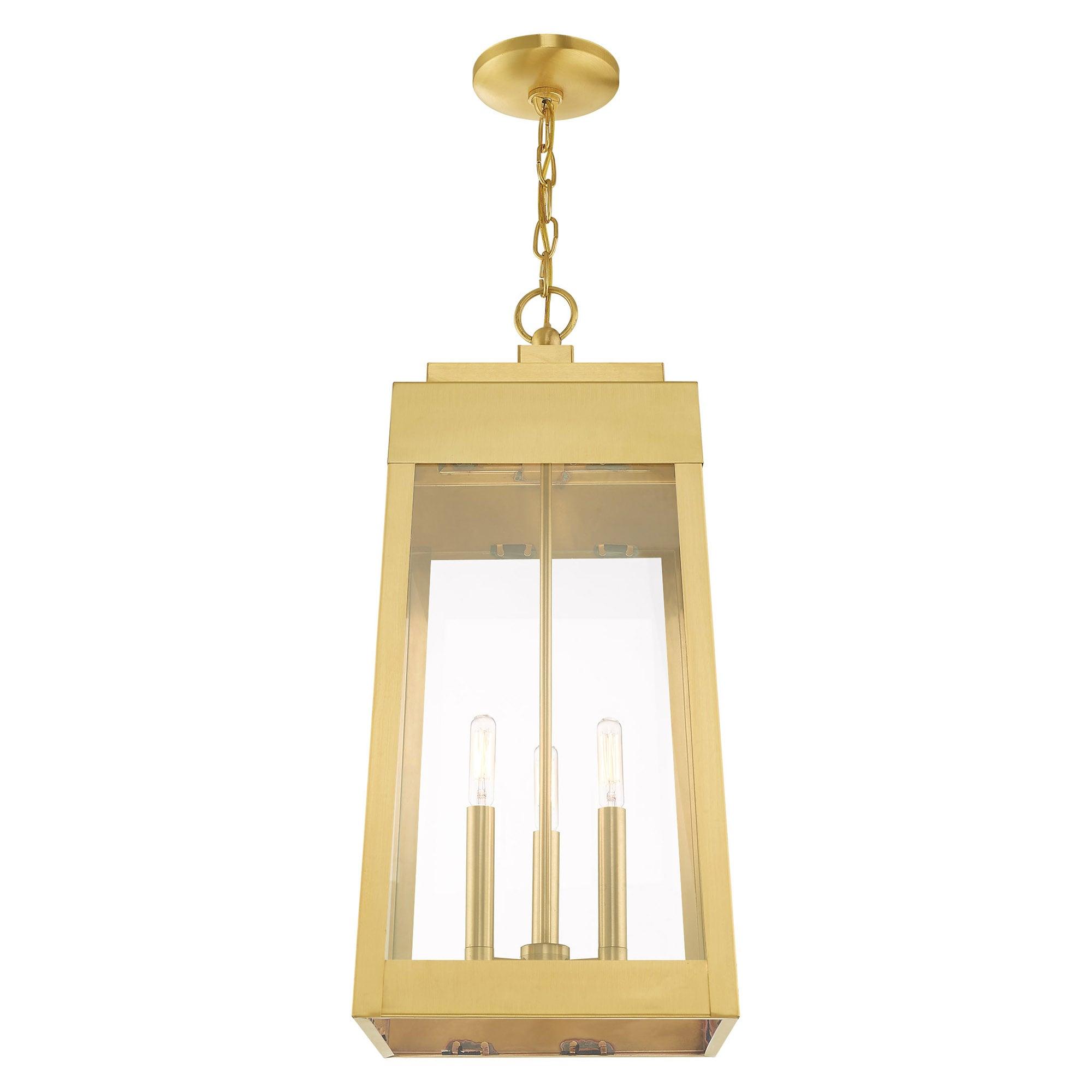 Livex Lighting - Oslo - 3 Light Outdoor Pendant Lantern in Mid Century Modern