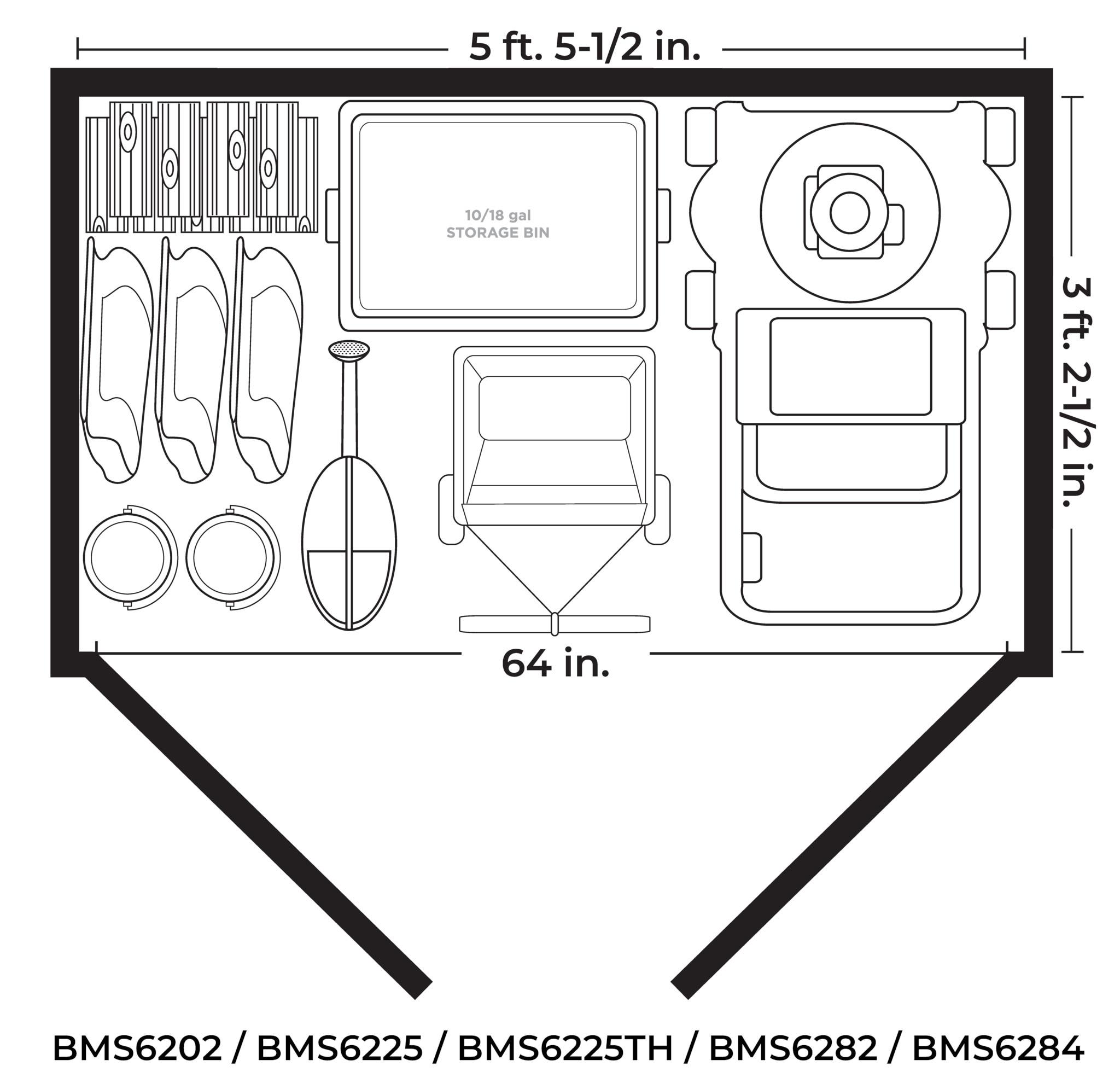 Suncast Suncast 6 ft. W x 4 ft. D Resin Vertical Tool Shed