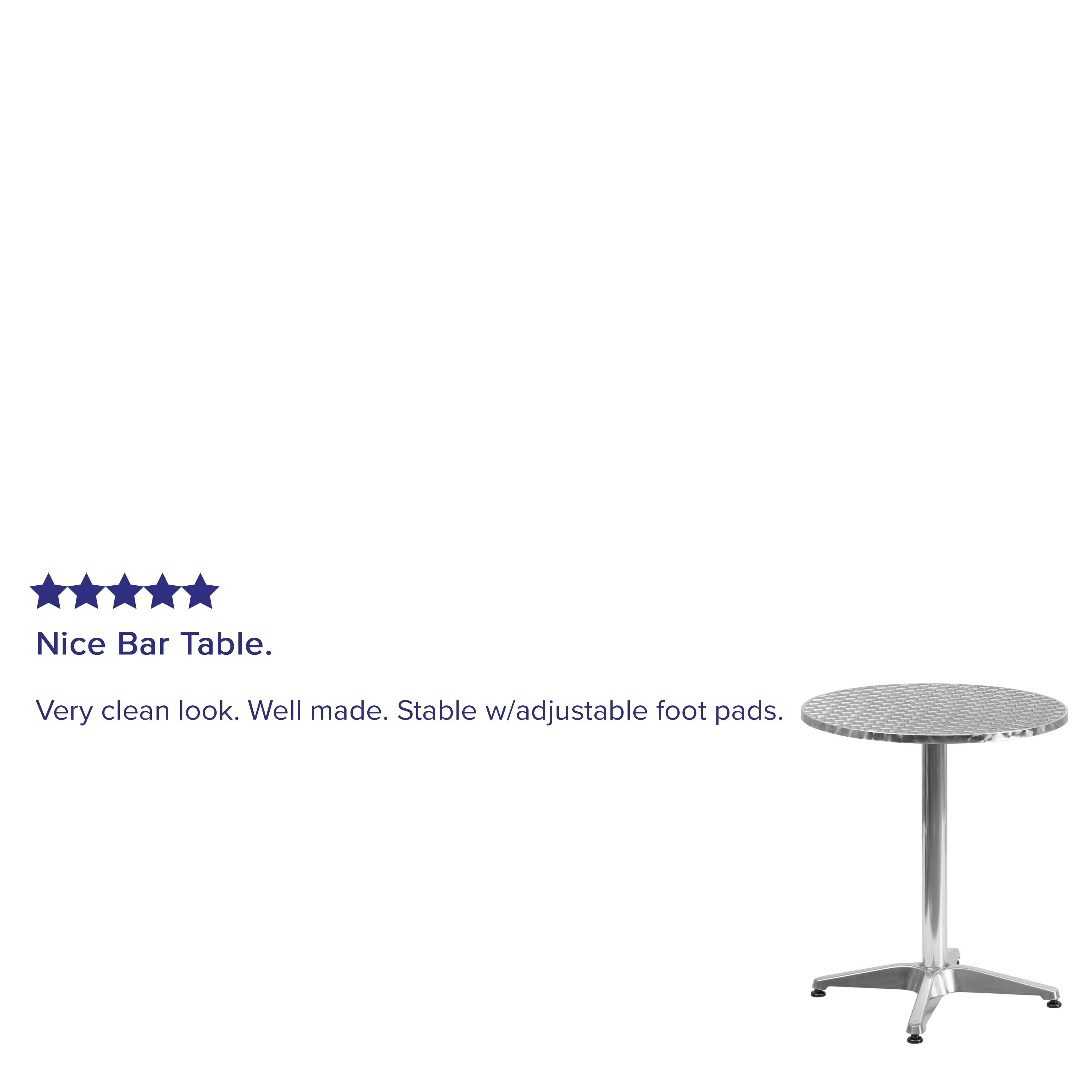 Flash Furniture Mellie 23.5'' Round Aluminum Indoor-Outdoor Table with Base