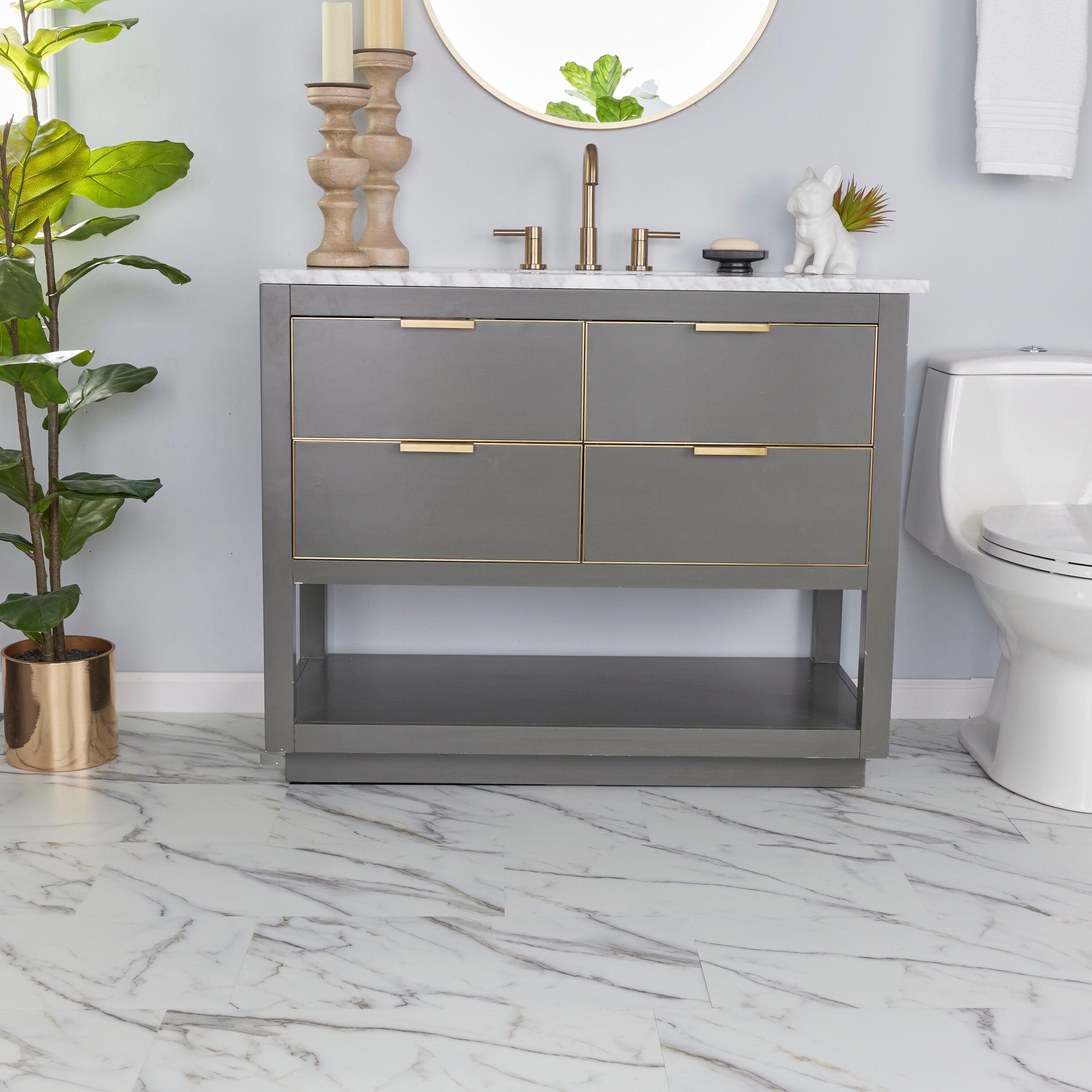 GlueCore Classic 22mil x 12" W x 24" L Glue Down Vinyl Tile Flooring