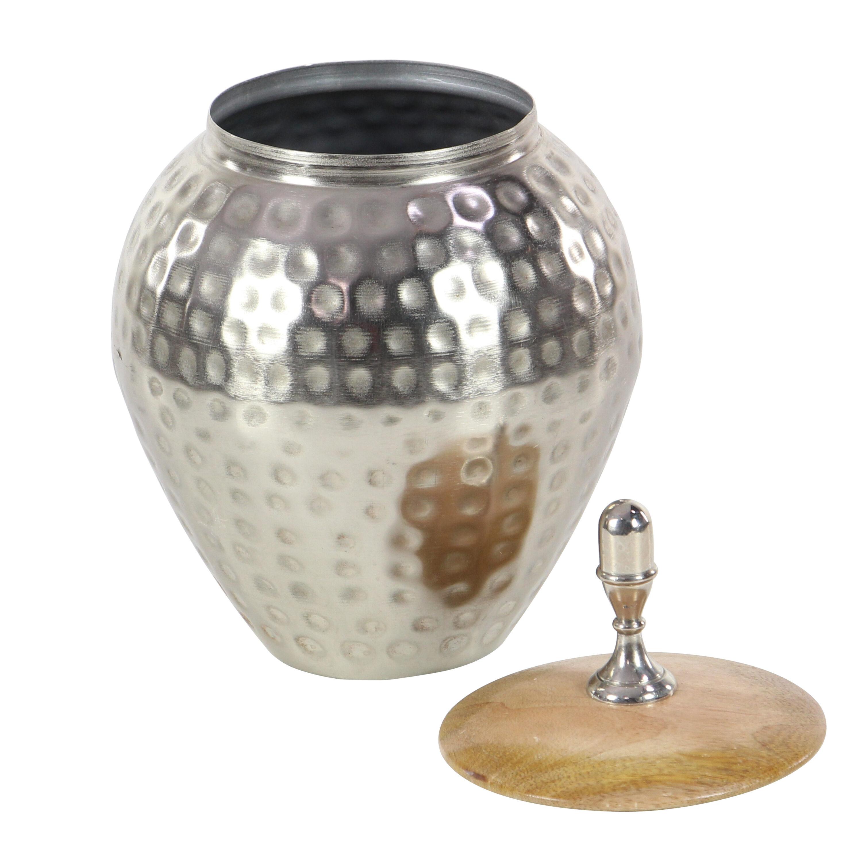 Trent Austin Design® Montevallo Silver Metal Hammered Living Room Decorative Jars