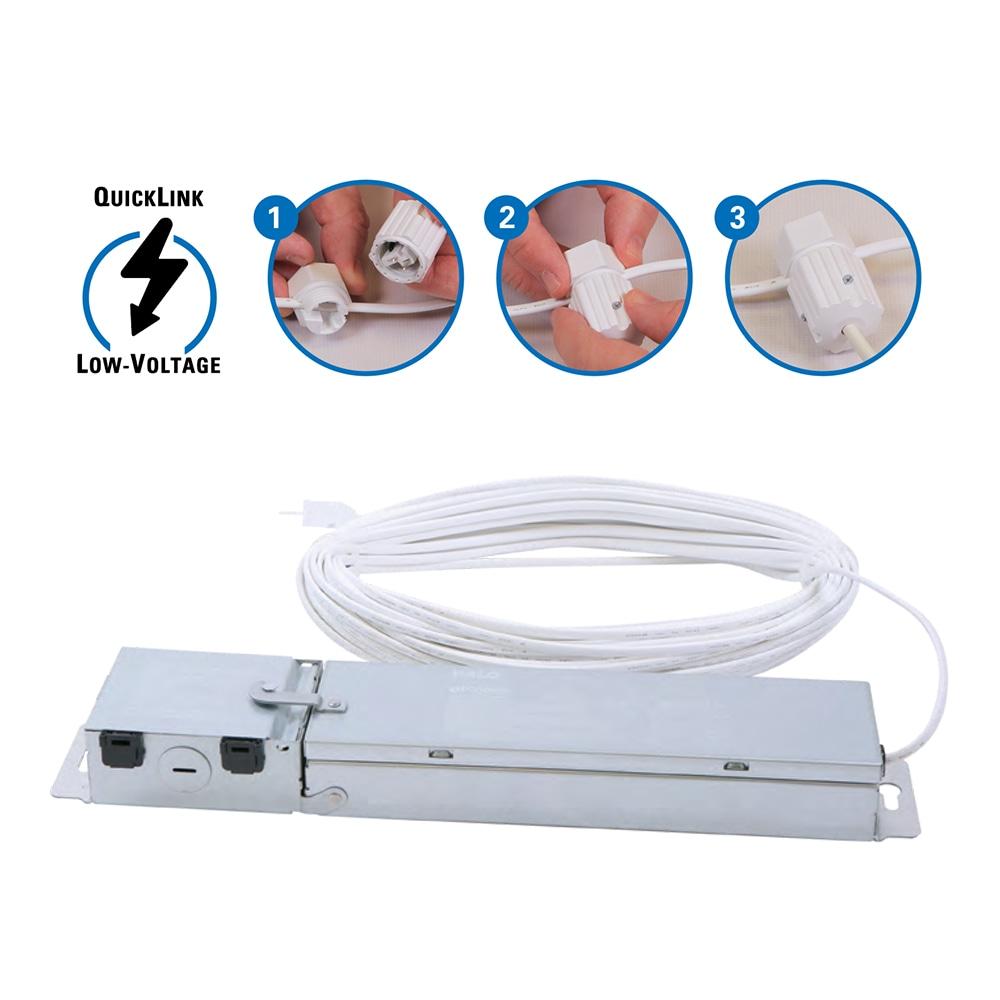 QuickLink Low Voltage, 4 in. Selectable CCT 2700-5000K, 600 Lumens, Recessed Canless LED Starter Kit-4pack, Dimmable