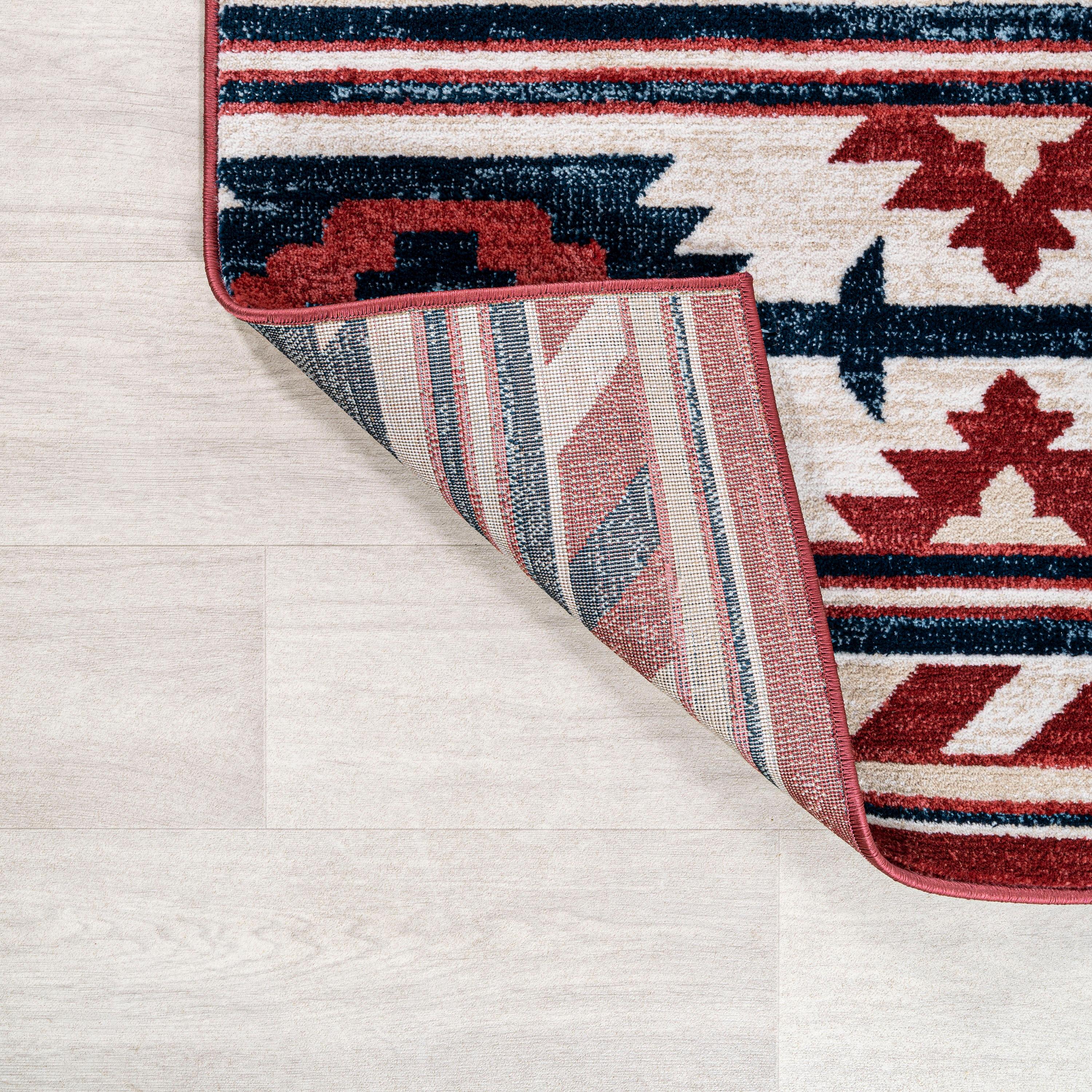 Well Woven Tulsa Lea Traditional Vintage Southwestern Tribal Crimson 3'11" x 5'3" Area Rug
