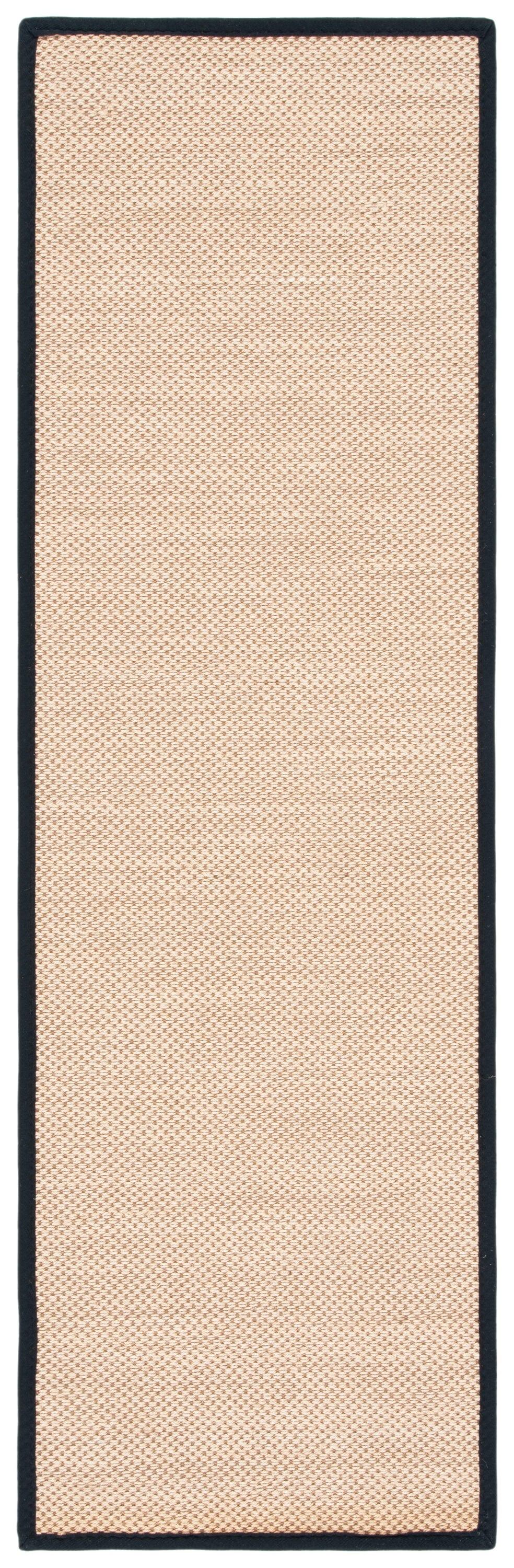 Natural Fiber NF141 Power Loomed Indoor Runner Rug - Maize/Black - 2'6"x6' - Safavieh.