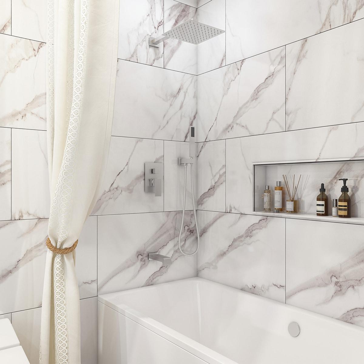 Calder Complete Shower System with Rough in-Valve