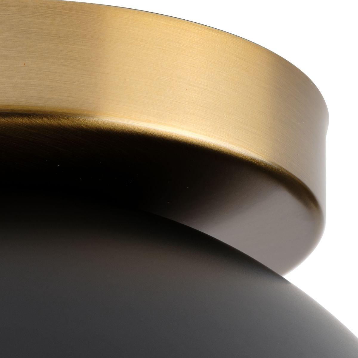 Eva Collection One-Light Matte Black Mid-Century Modern Flush Mount Light