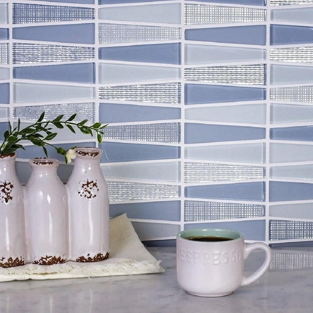 1" x 3" Glass Brick Joint Mosaic Wall and Floor Tile