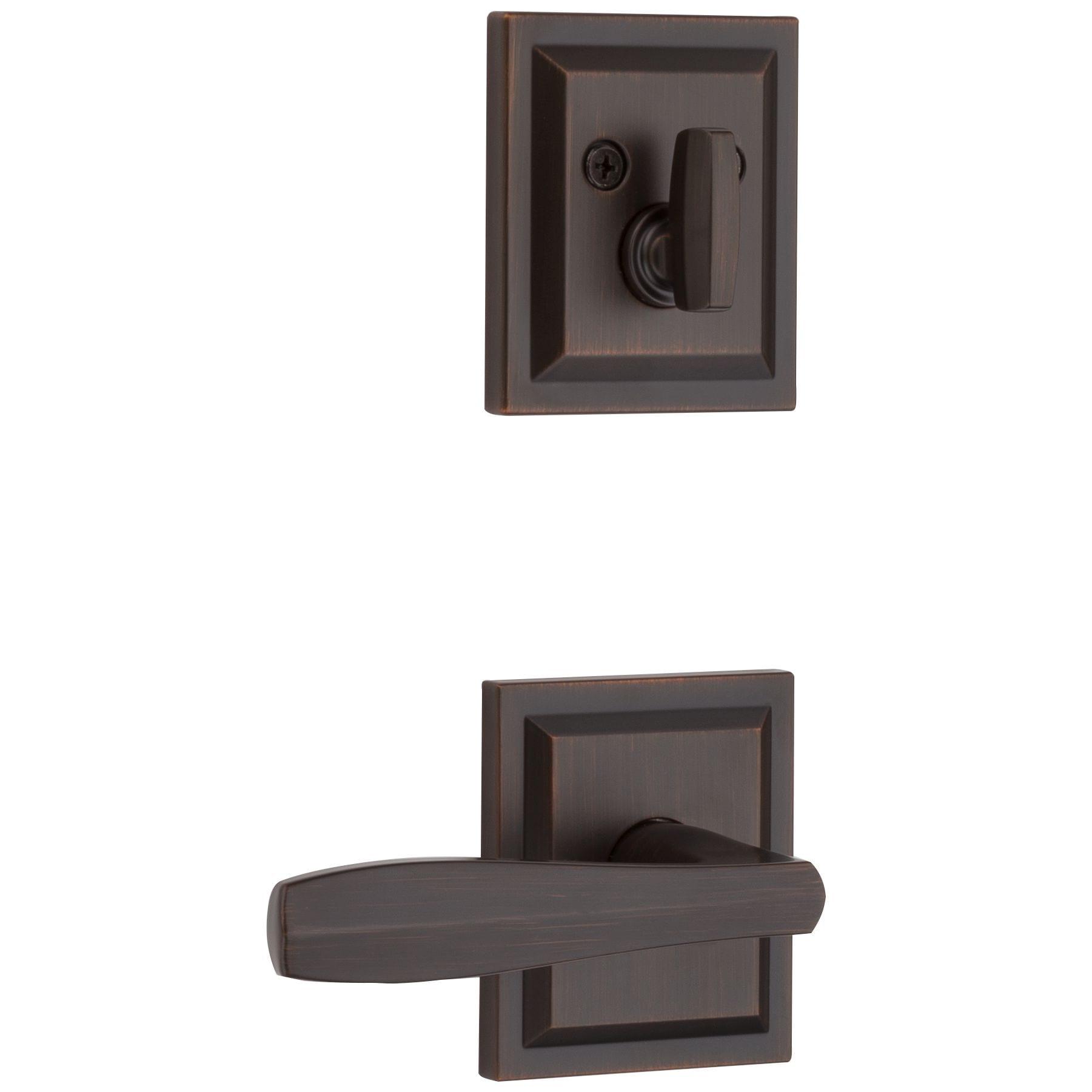 Prestige Torrey Pines Handleset with Single Cylinder Deadbolt and Torrey Door Lever and Torrey Rosette