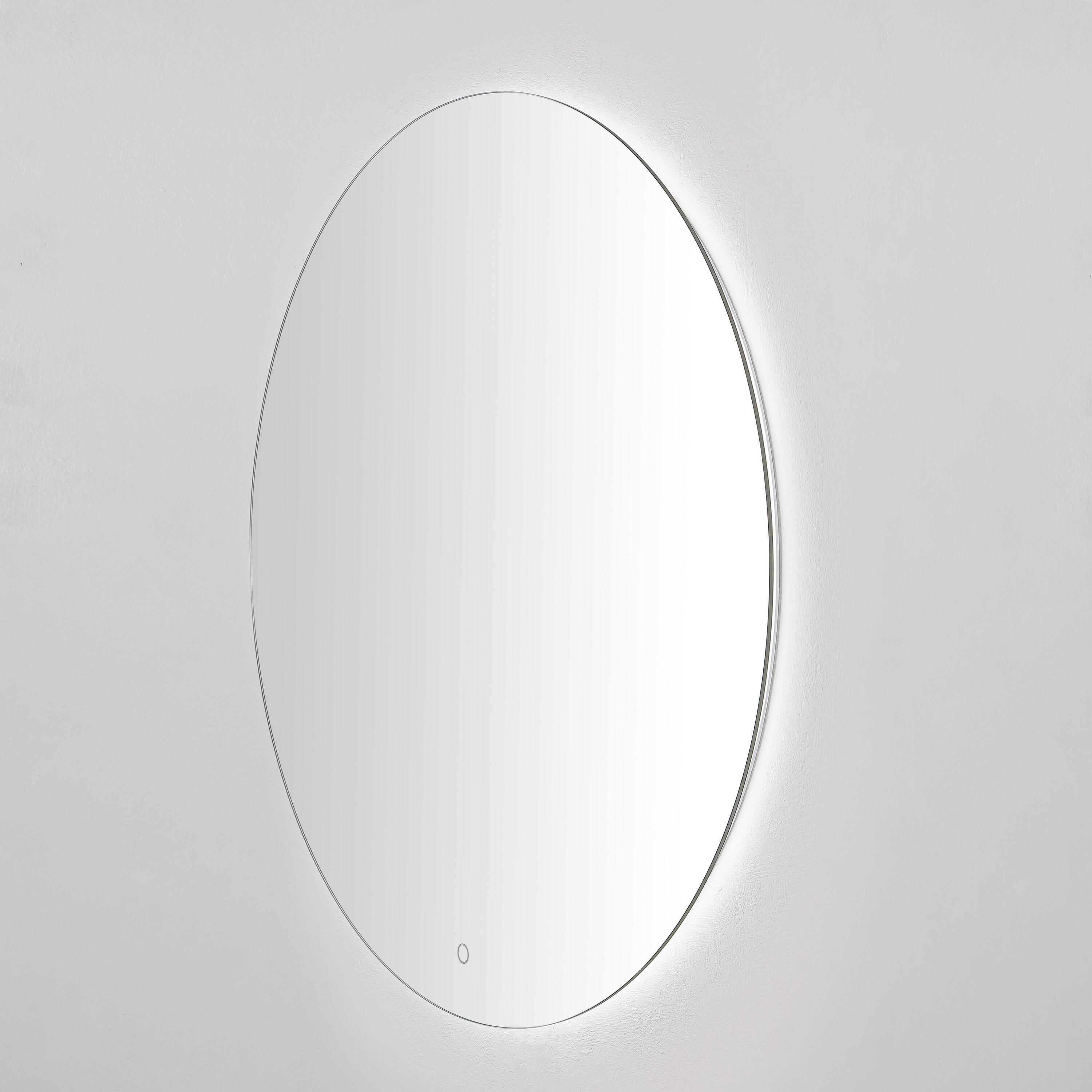 Ashden 36" Round Frameless LED Backlit Wall Mirror