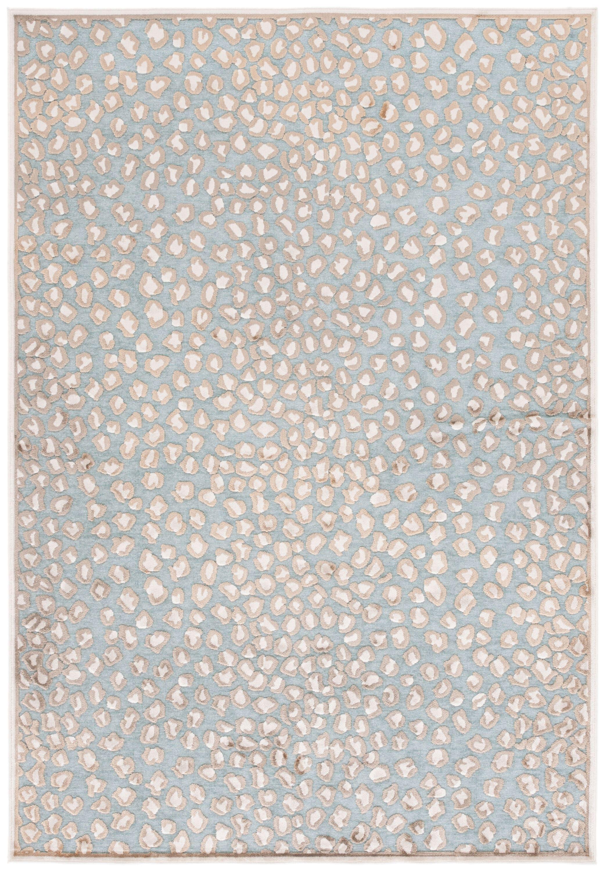 Paradise PAR84 Power Loomed Indoor Area Rug - Stone/Aqua - 5'3"x7'6" - Safavieh.